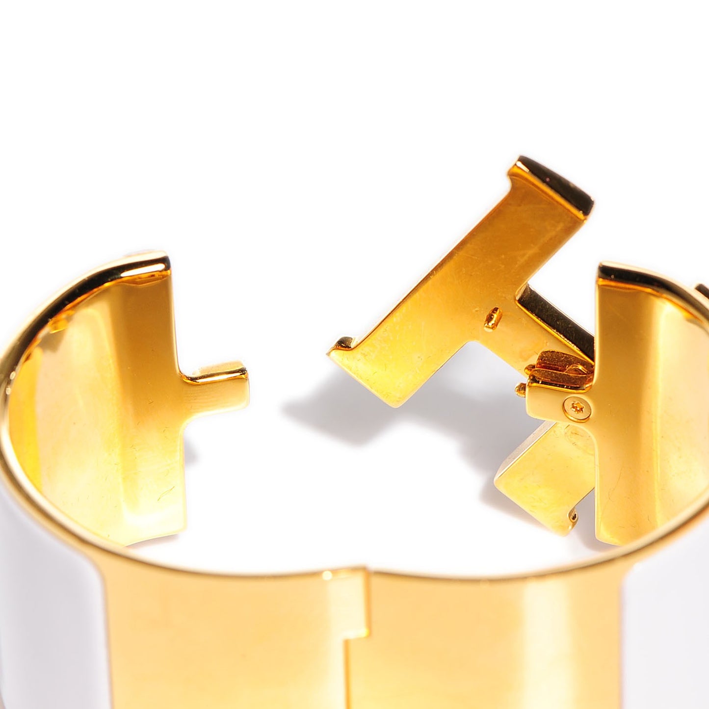 Enamel Extra Wide Clic Clac H Bracelet PM White