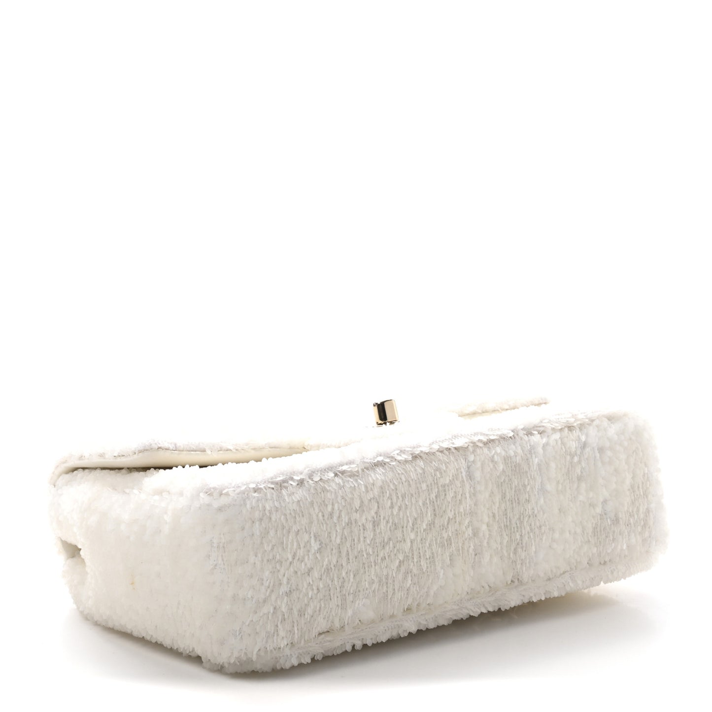 Sequin Mini Rectangular Flap White