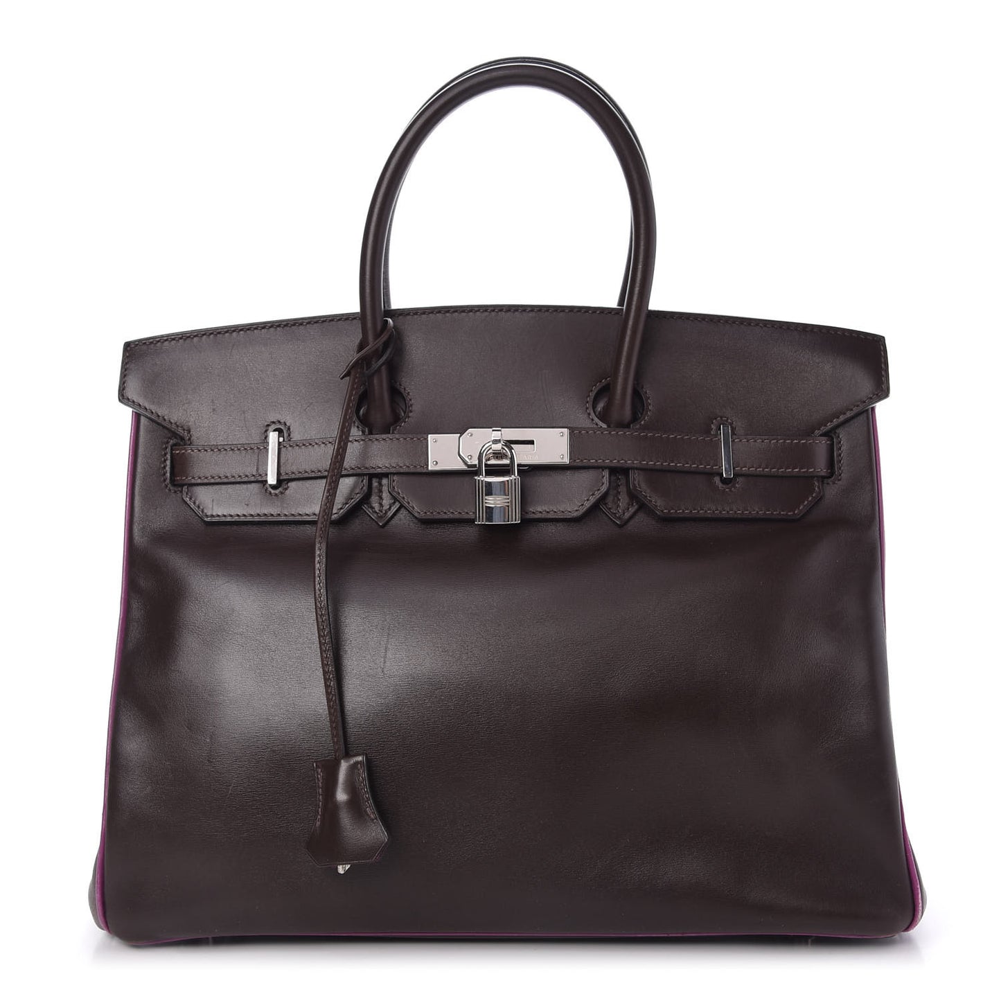 Box Bi-Color Birkin 35 Raisin Cyclamen