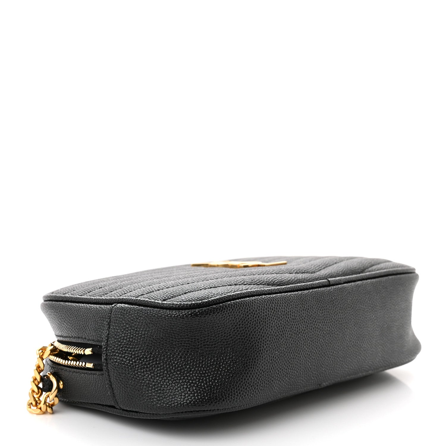 Saint Laurent Grain De Poudre Matelasse Monogram Mini Lou Camera Bag Black 4 of 11