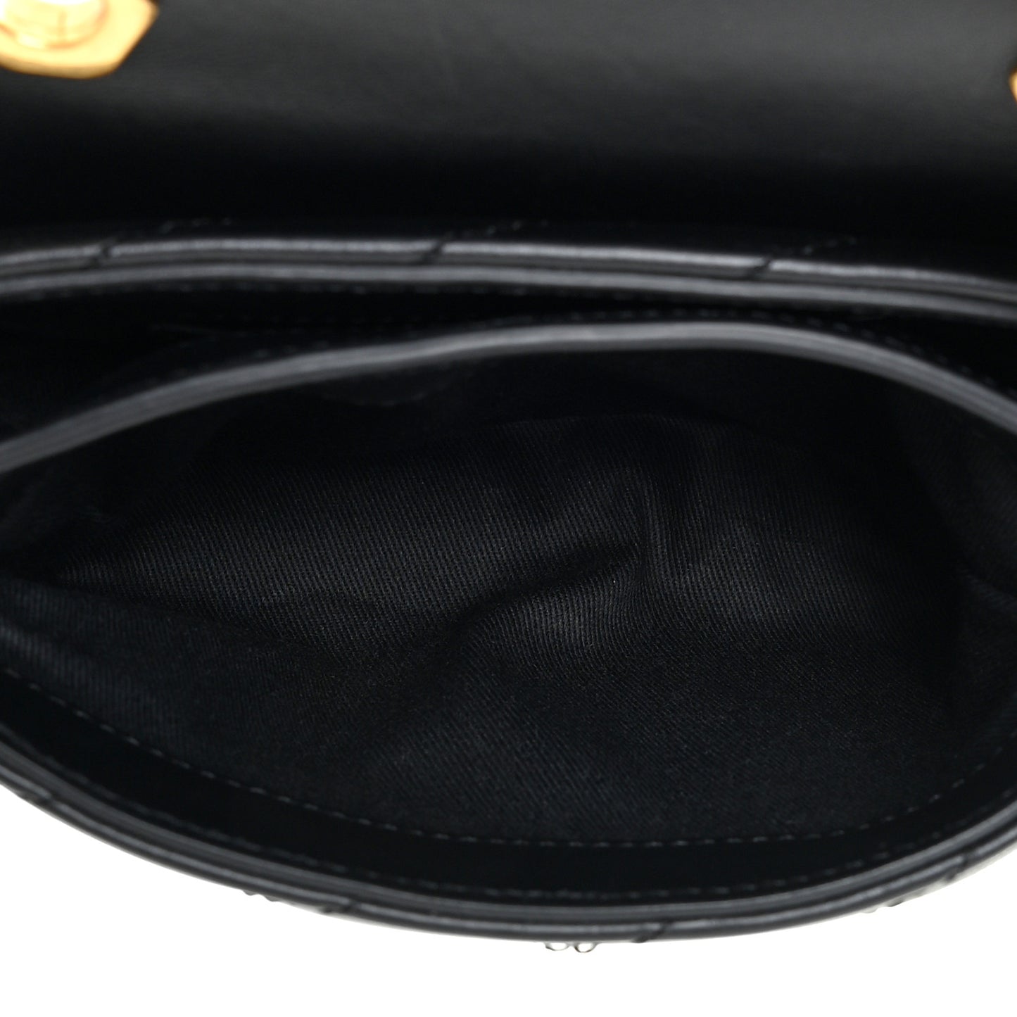 Calfskin Diagonal Quilted Jackhammer 17 Shoulder Bag Black