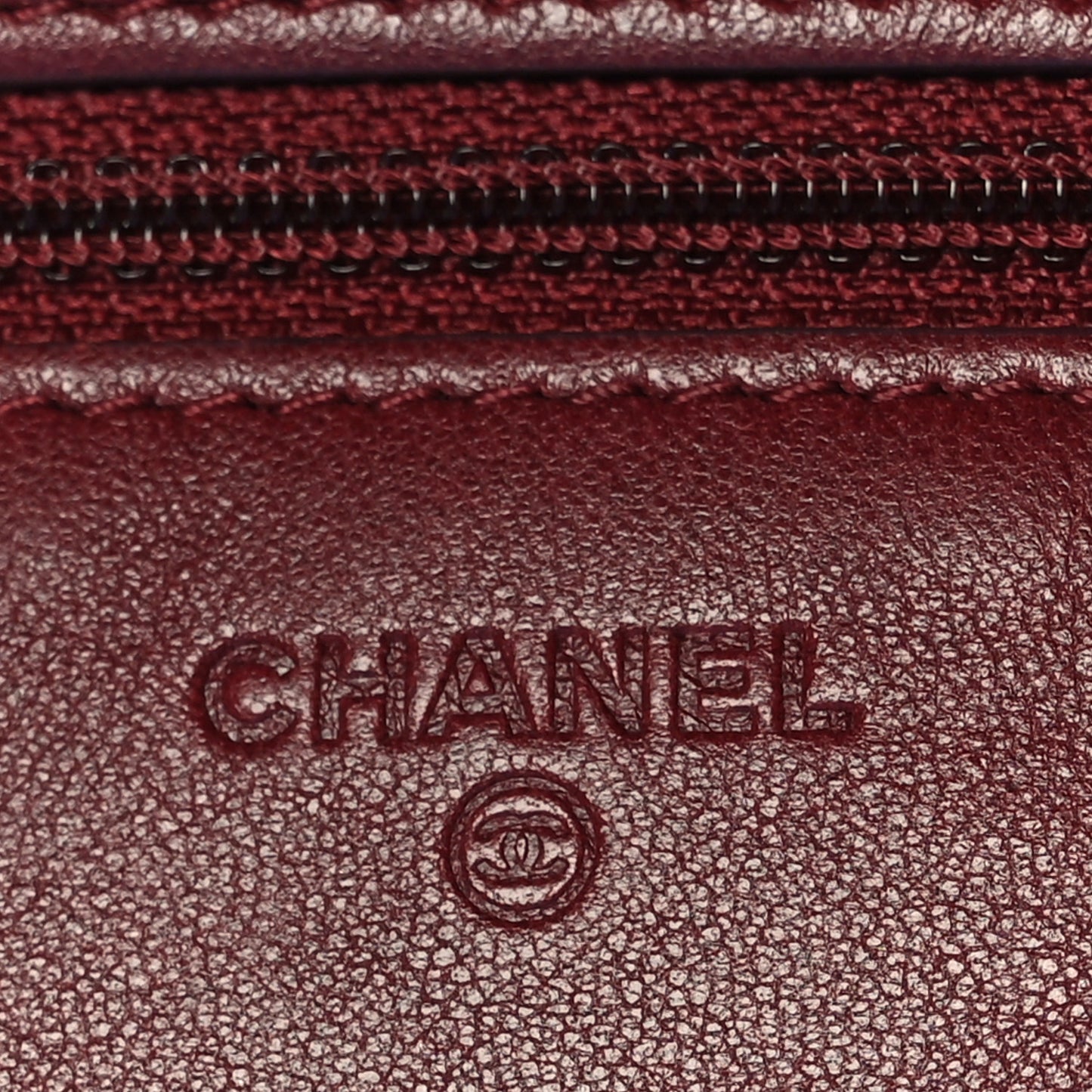 Calfskin Diamond Stitched Flap Red