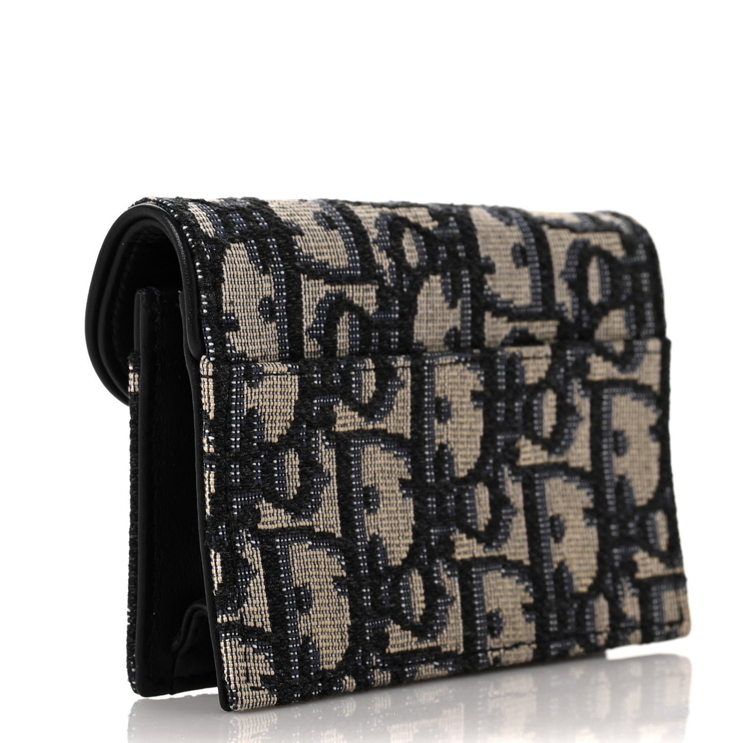 Oblique Saddle Card Holder Blue
