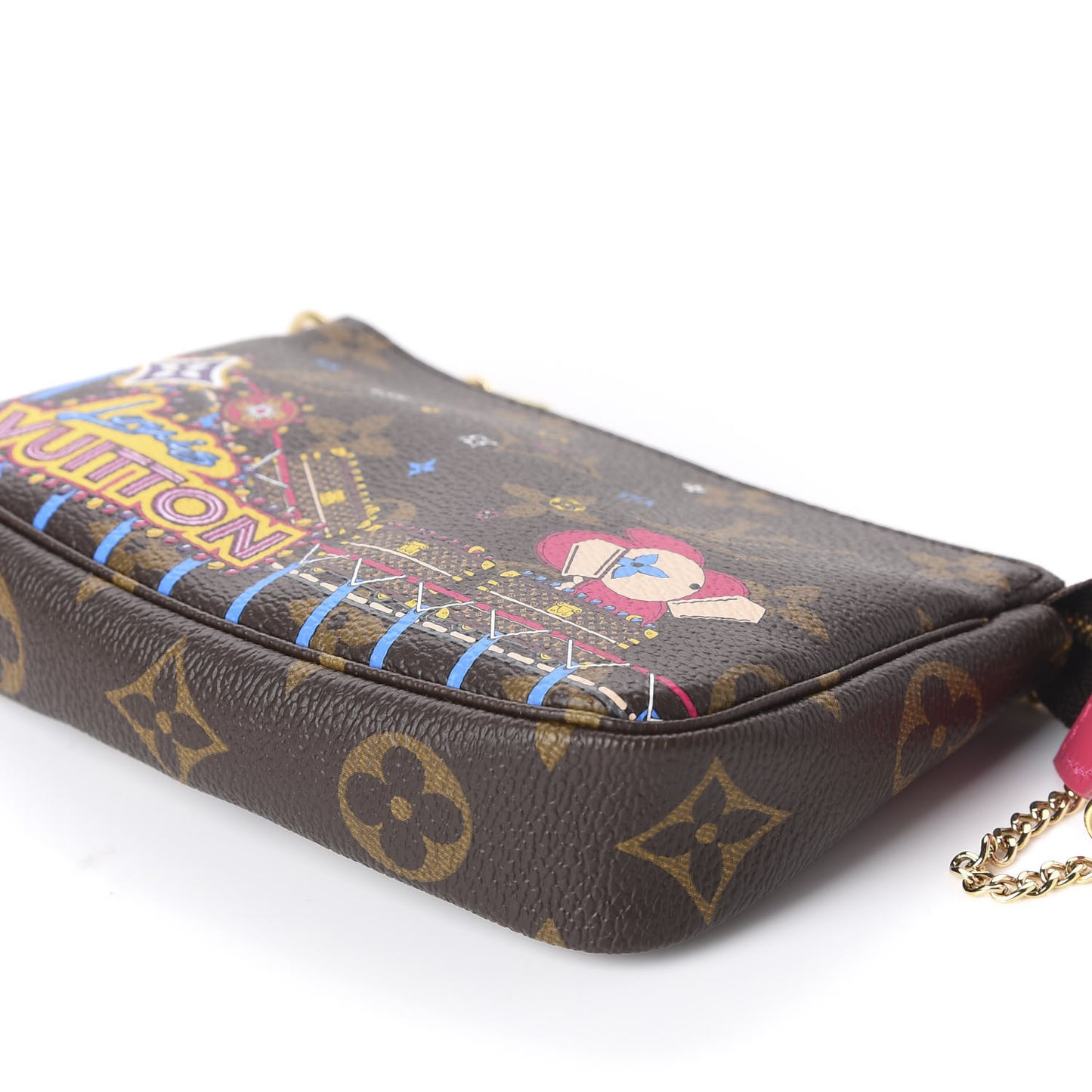 Monogram 2020 Christmas Animation Roller Coaster Mini Pochette Accessories Pivoine