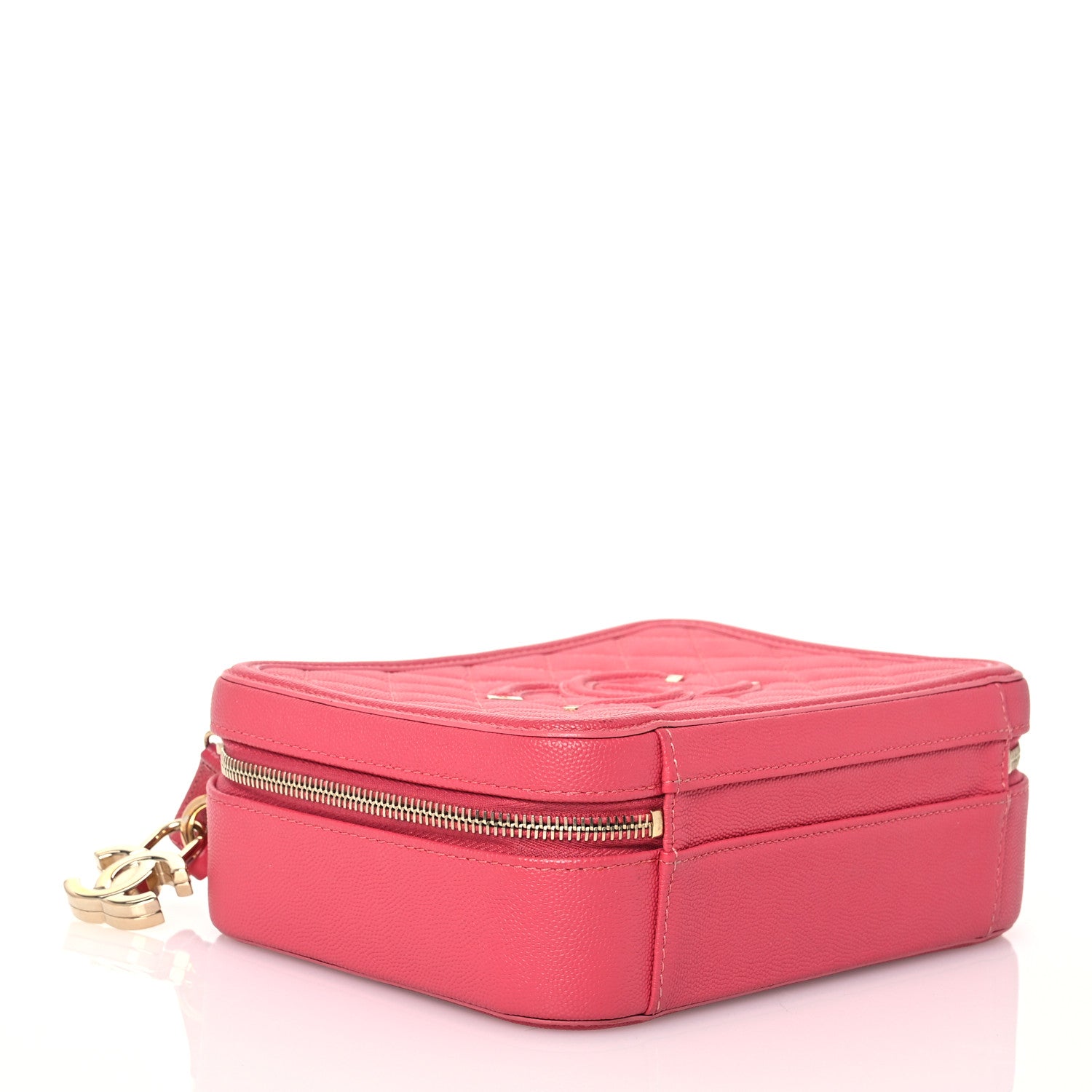 Chanel Caviar Quilted Medium CC Filigree Vanity Case Pink 4 of 12