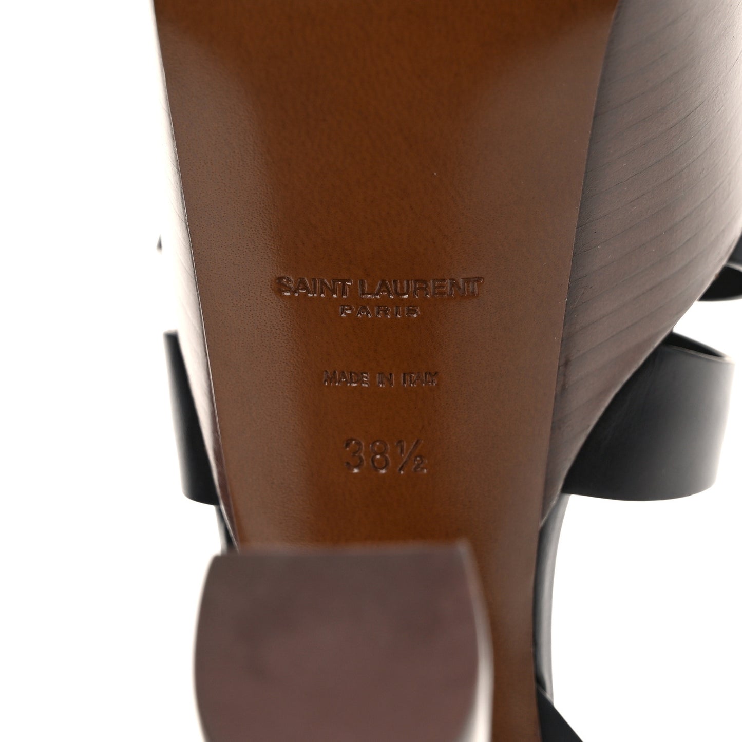 Calfskin Betty 80 Tribute Sandals 38.5 Black