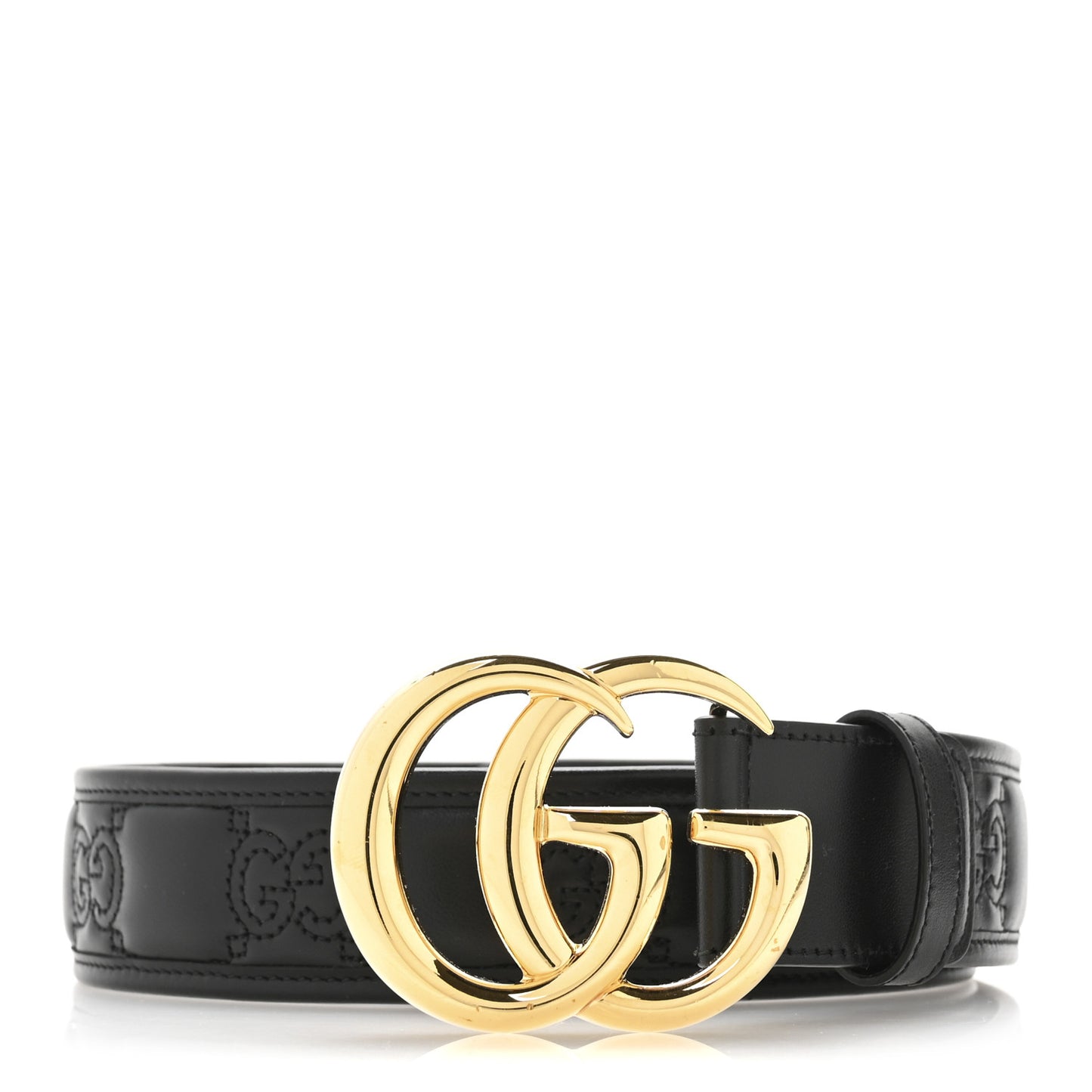 Calfskin GG Matelasse Marmont 40mm Belt 70 28 Black