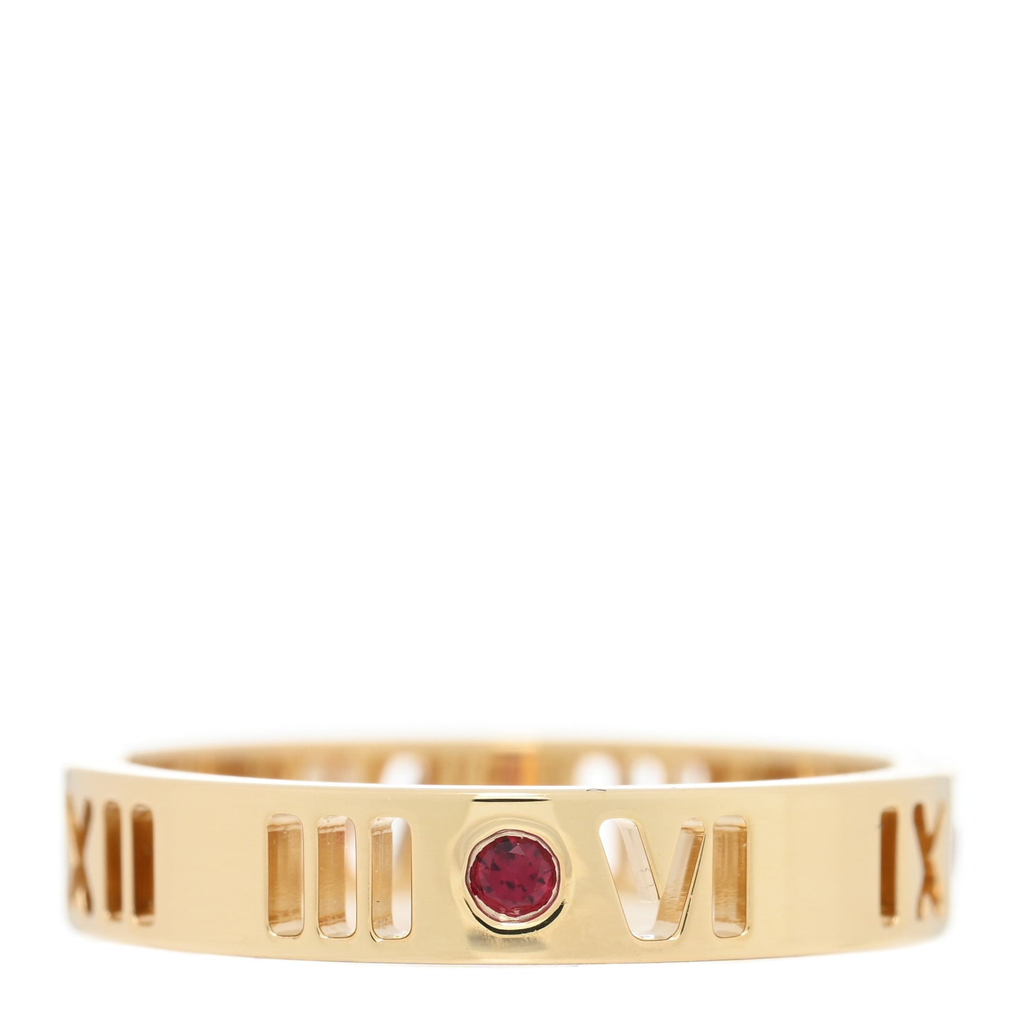 18K Yellow Gold Ruby Atlas Pierced Ring 51 5.75