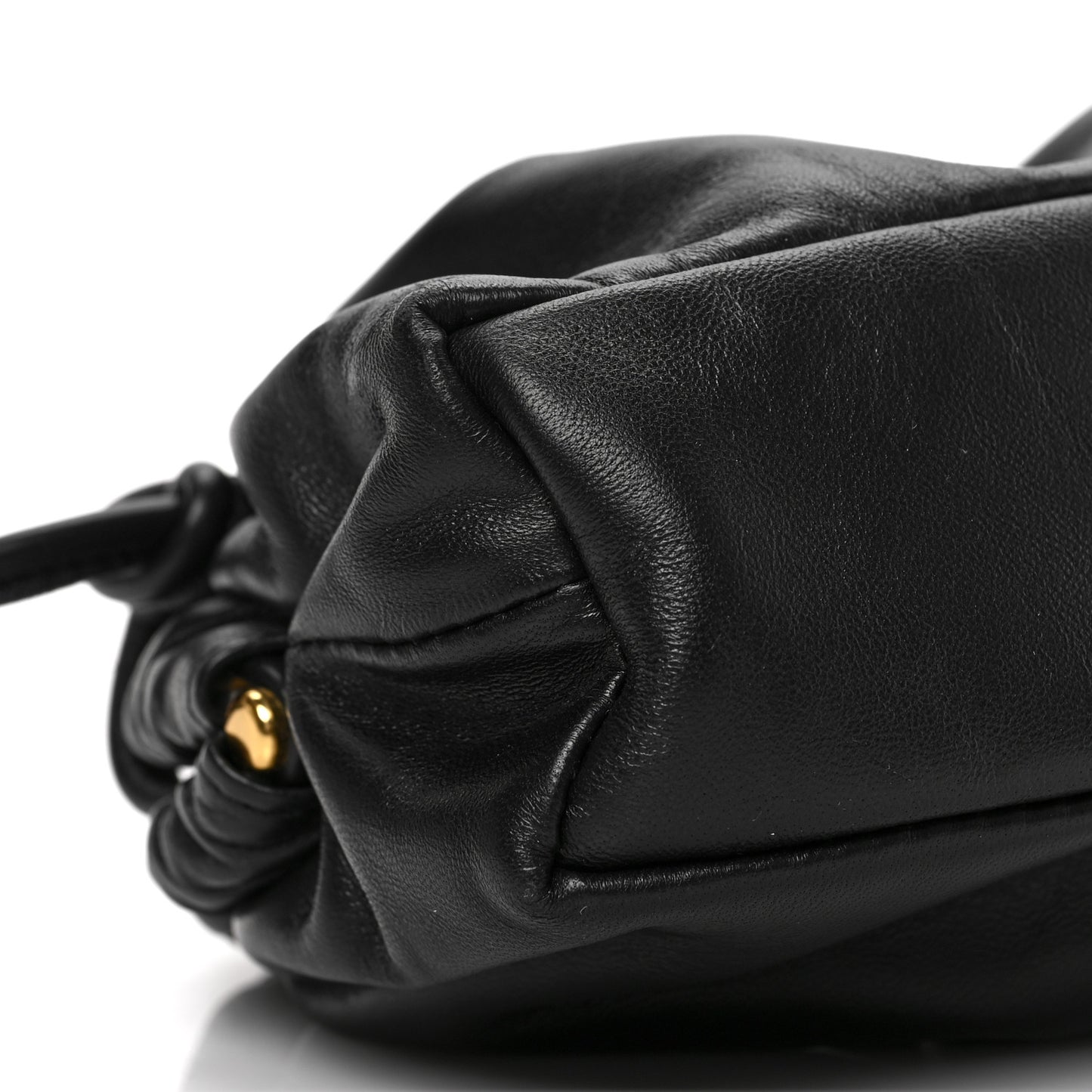 Lambskin Mini Cloud Clutch Black Flamma