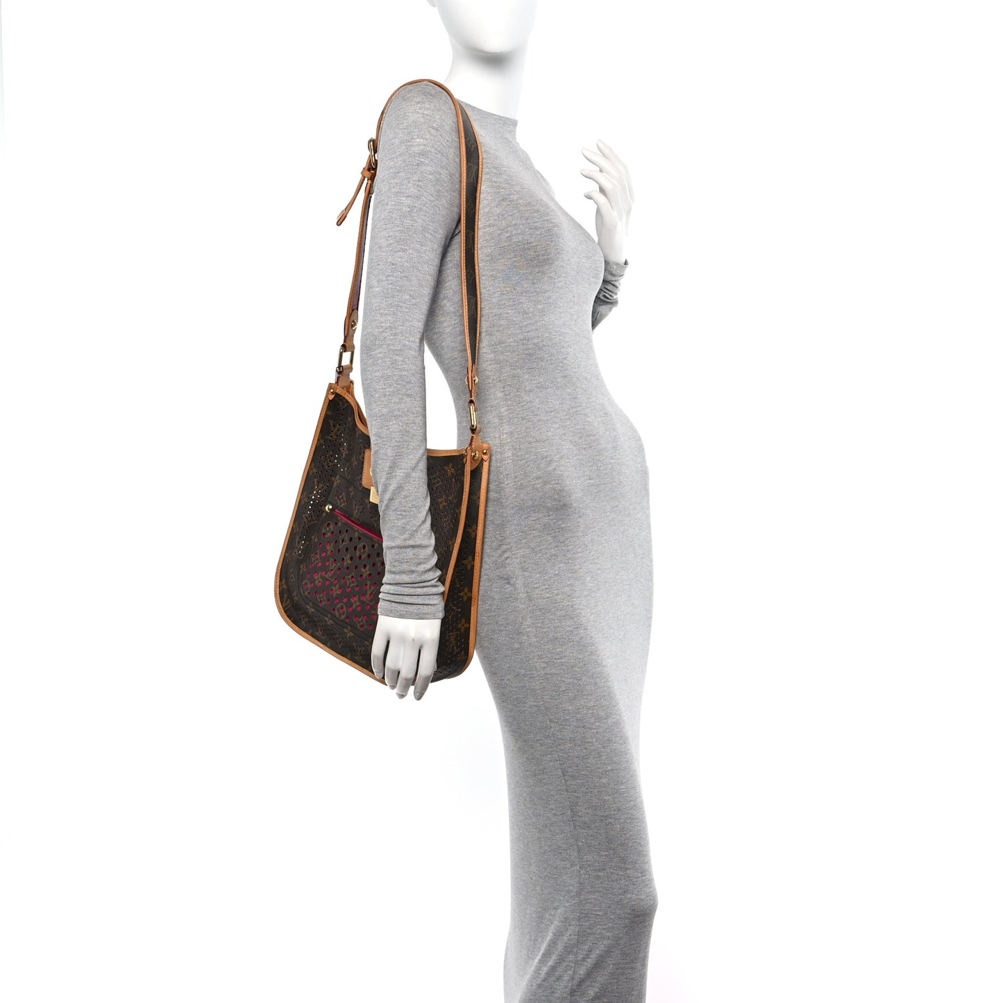 Monogram Perforated Musette Fuchisa