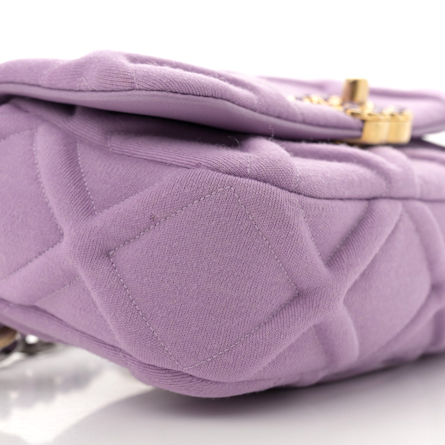 Chanel Jersey Quilted Chanel 19 Waist Bag Purple 9 of 11