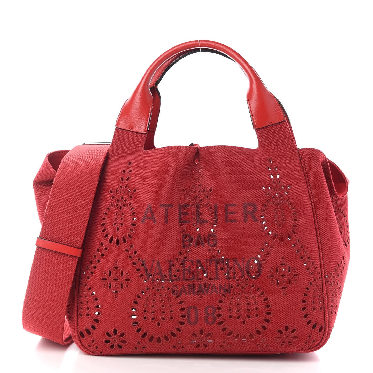 Canvas Atelier 08 San Gallo Edition Large Tote Bag Red