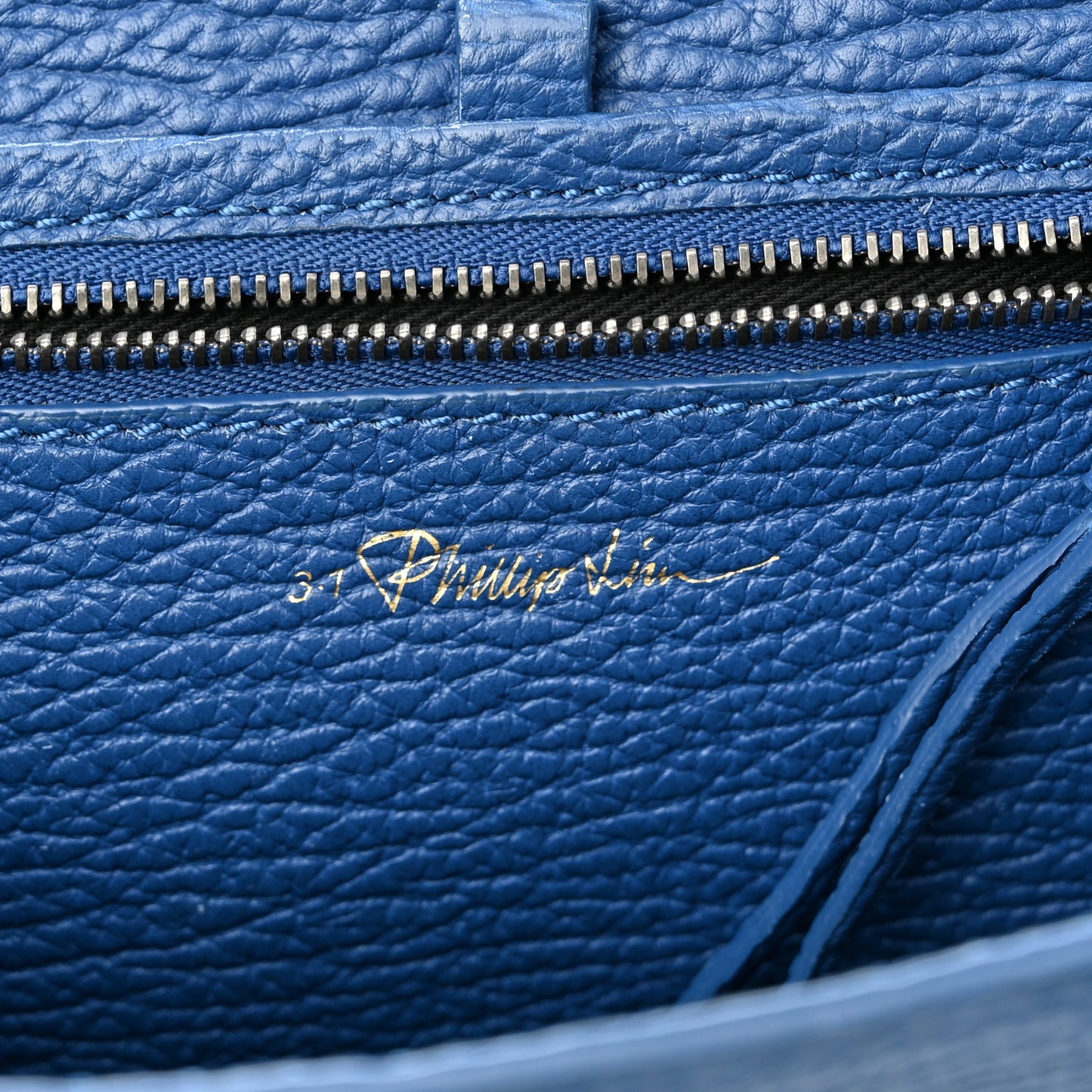 Textured Calfskin Mini Pashli Satchel Cerulean