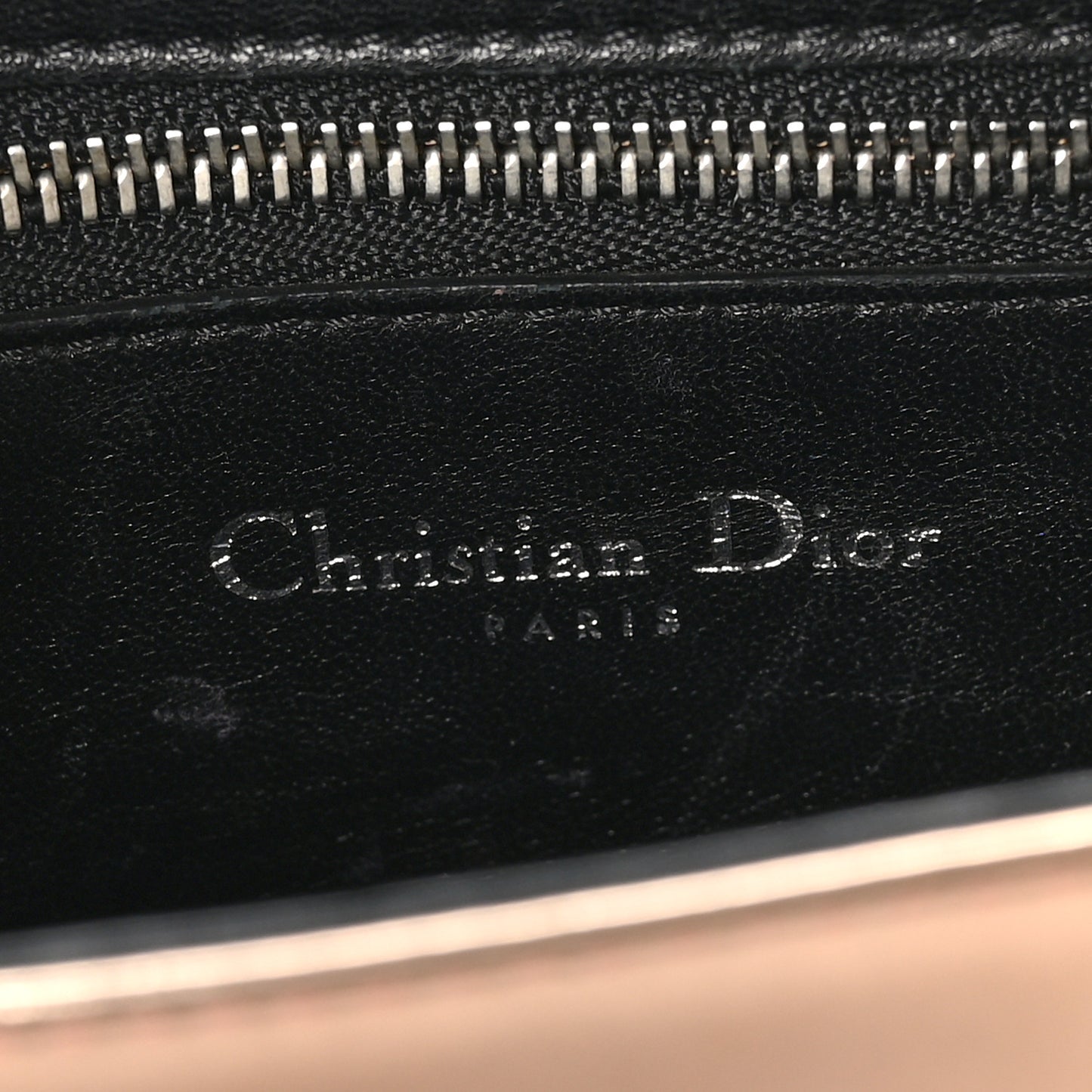 Metallic Glazed Calfskin Diorama Club Bag Rose Gold Pink
