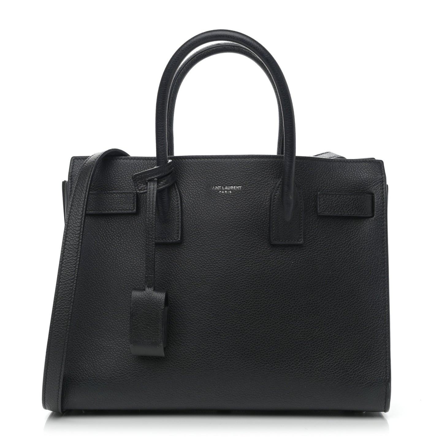 Grained Calfskin Baby Sac De Jour Black