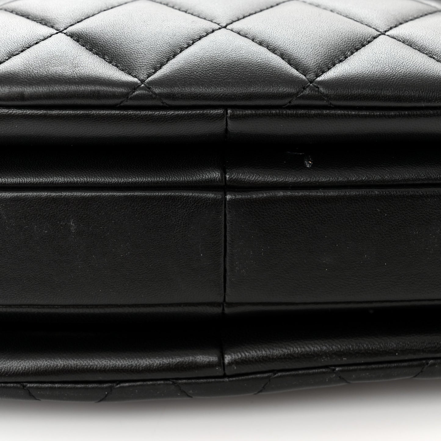 Lambskin Quilted Small Trendy CC Dual Handle Flap Bag Black