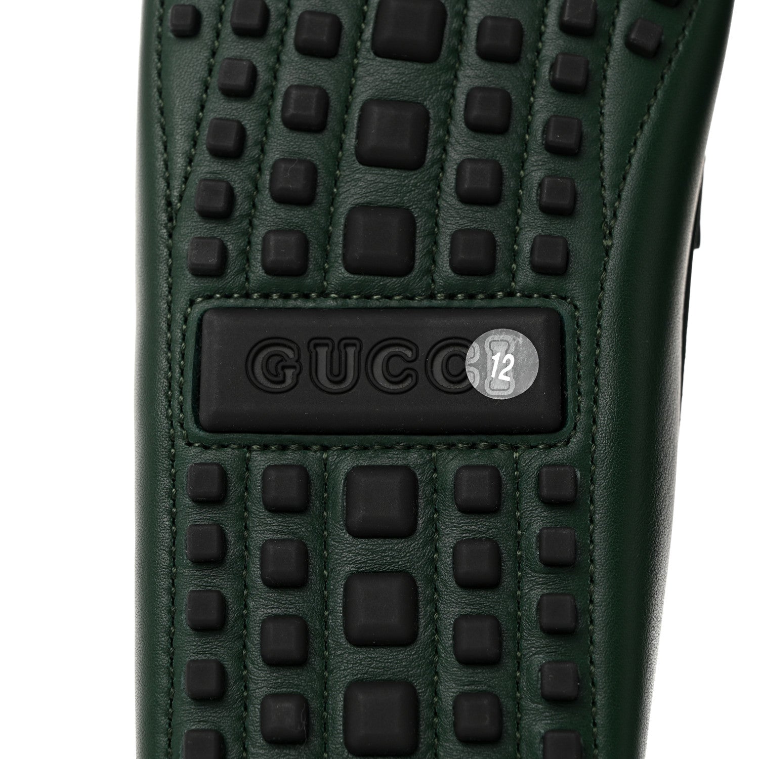 Gucci Soft Clove Calfskin Mens Interlocking G Driver Loafers 12 Vintage Green 9 of 10