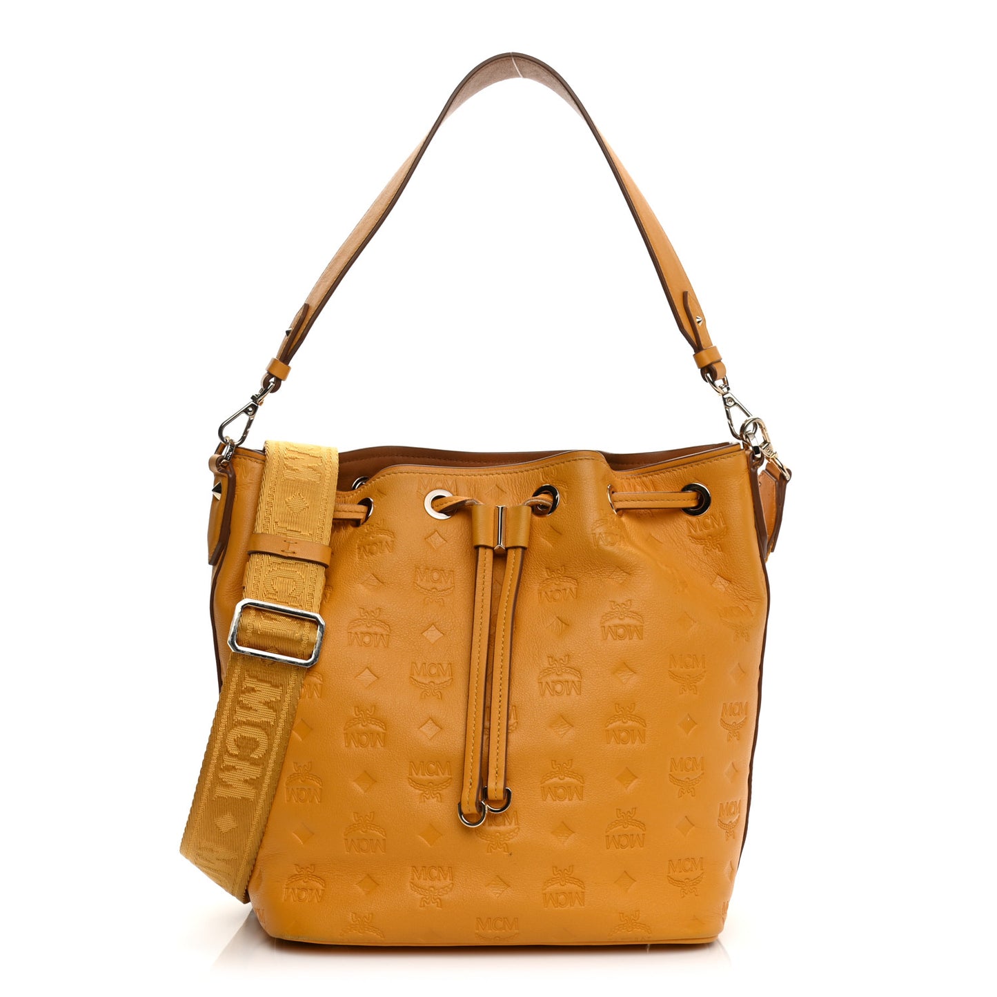 Calfskin Ottomar Monogram Small Essential Bucket Golden Mango