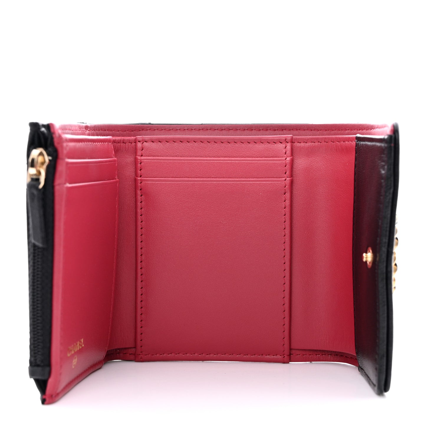 Goatskin Quilted Chanel 19 Small Flap Wallet Black