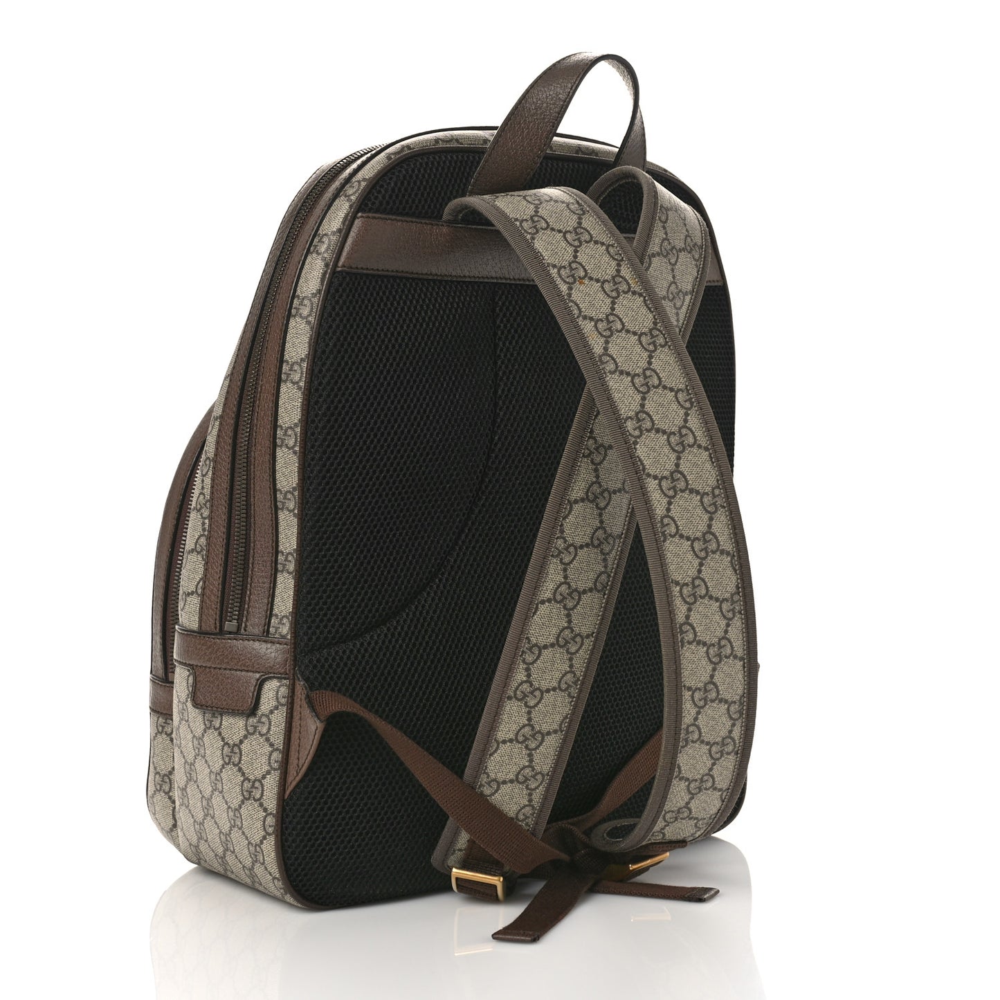 GG Supreme Monogram Medium Ophidia Day Backpack Brown