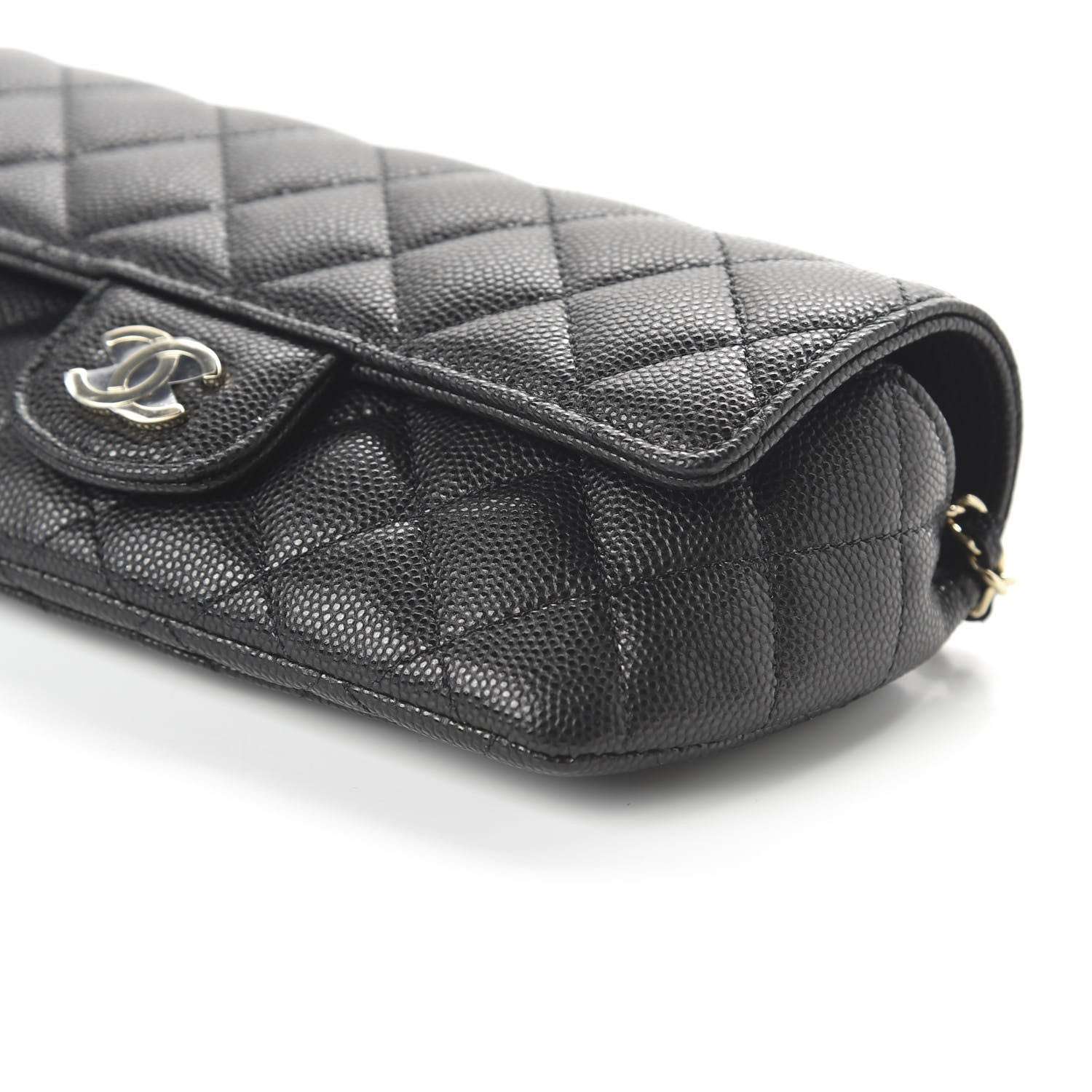 Chanel Caviar Quilted Glasses Case With Chain Black 7 of 12