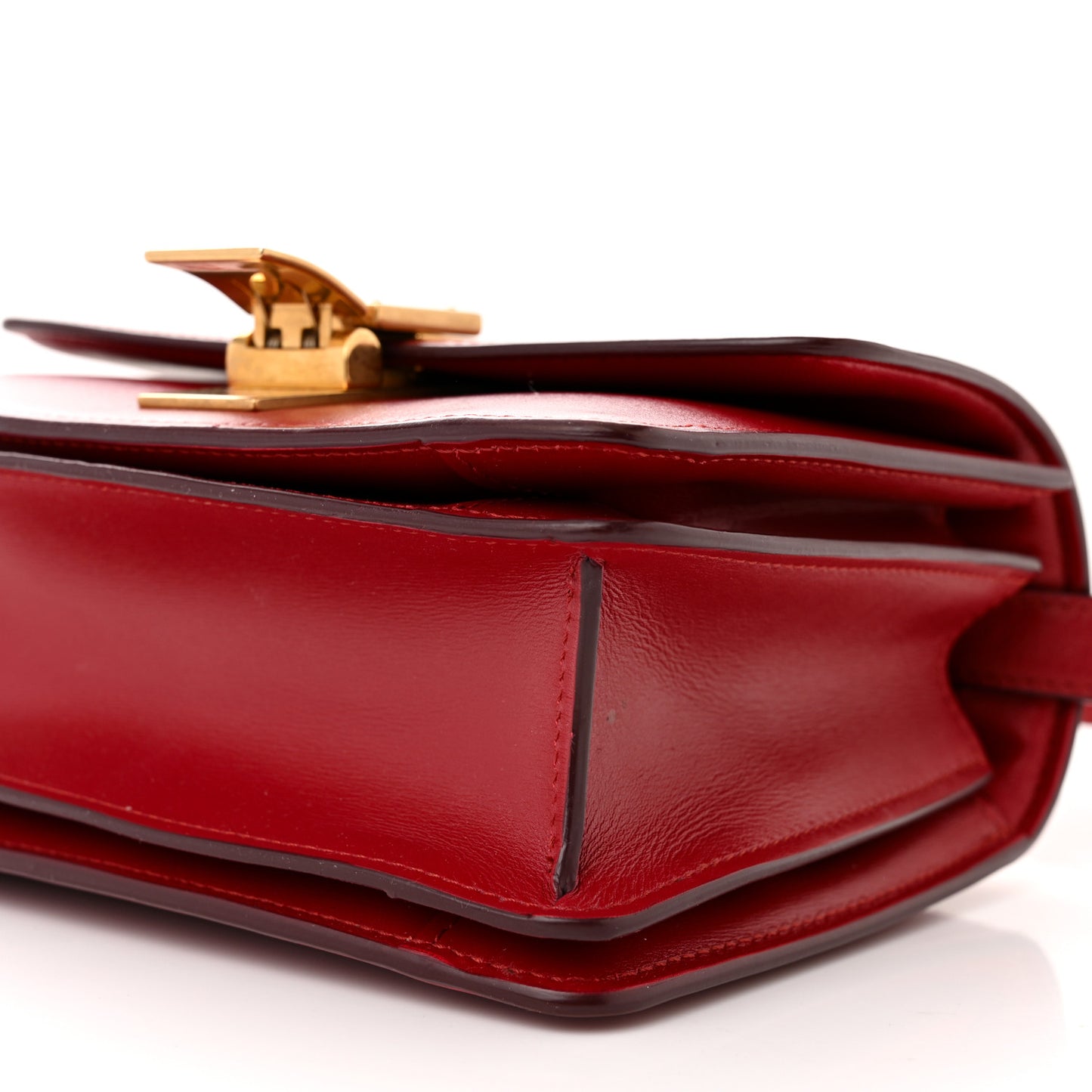 Smooth Calfskin Small Classic Box Flap Bag Red