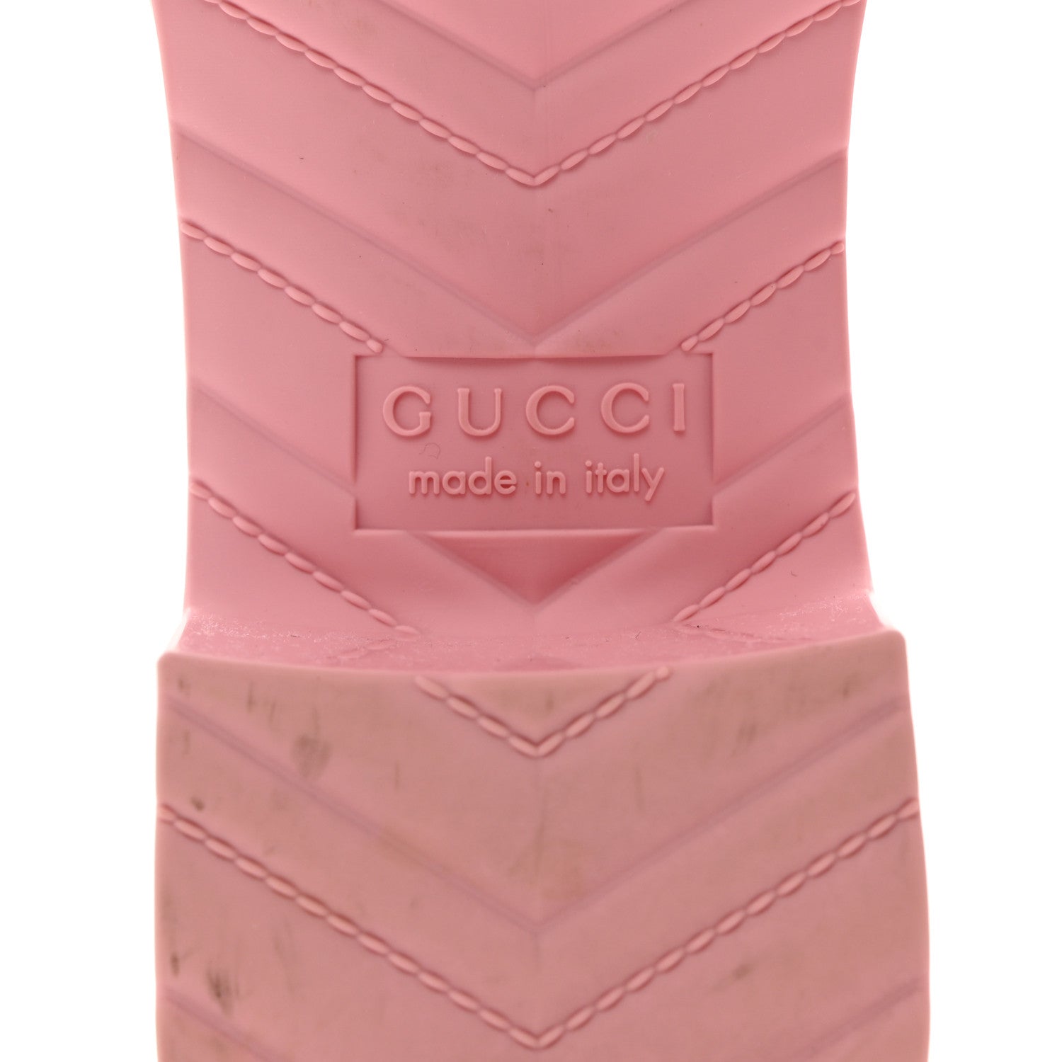 Gucci Rubber Gucci Logo Womens Platform 20/60mm Slide Sandals 35 Wild Rose 7 of 10