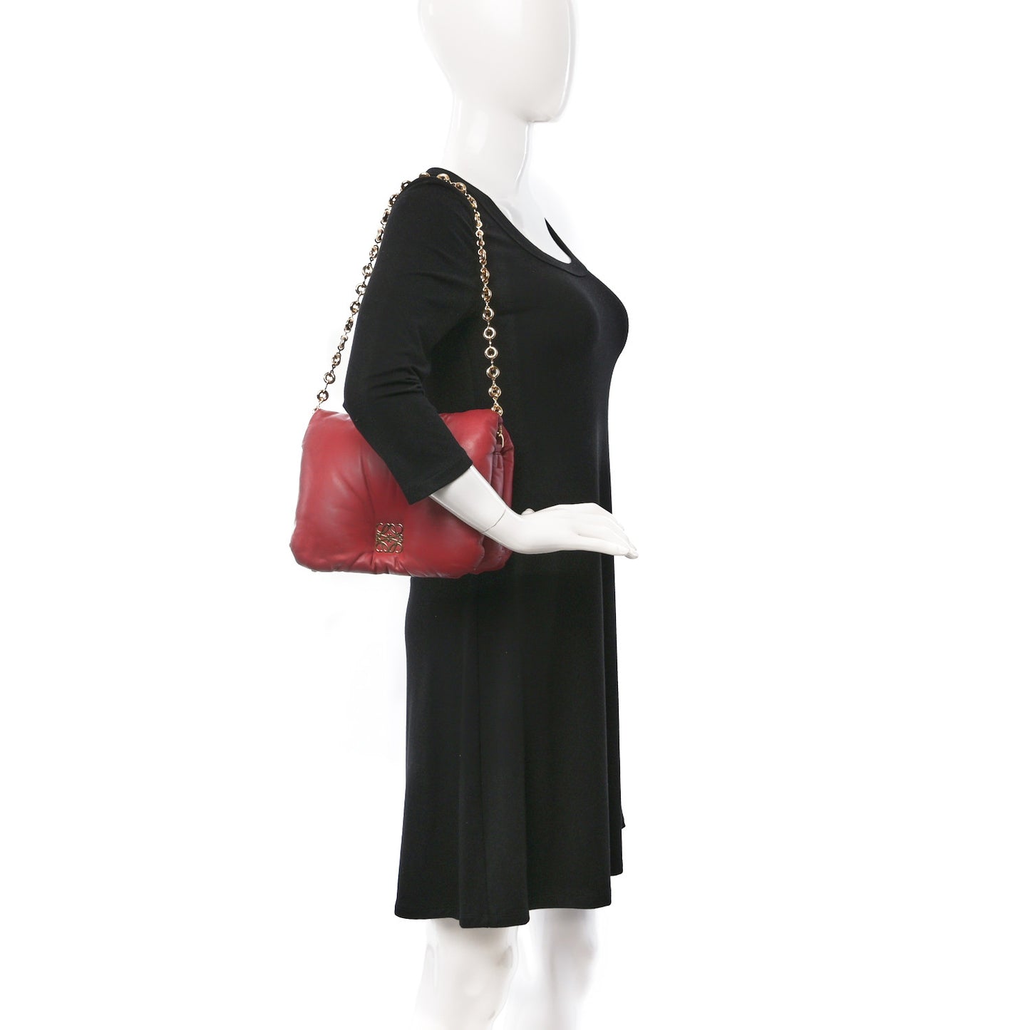 Lambskin Goya Puffer Bag Plumrose
