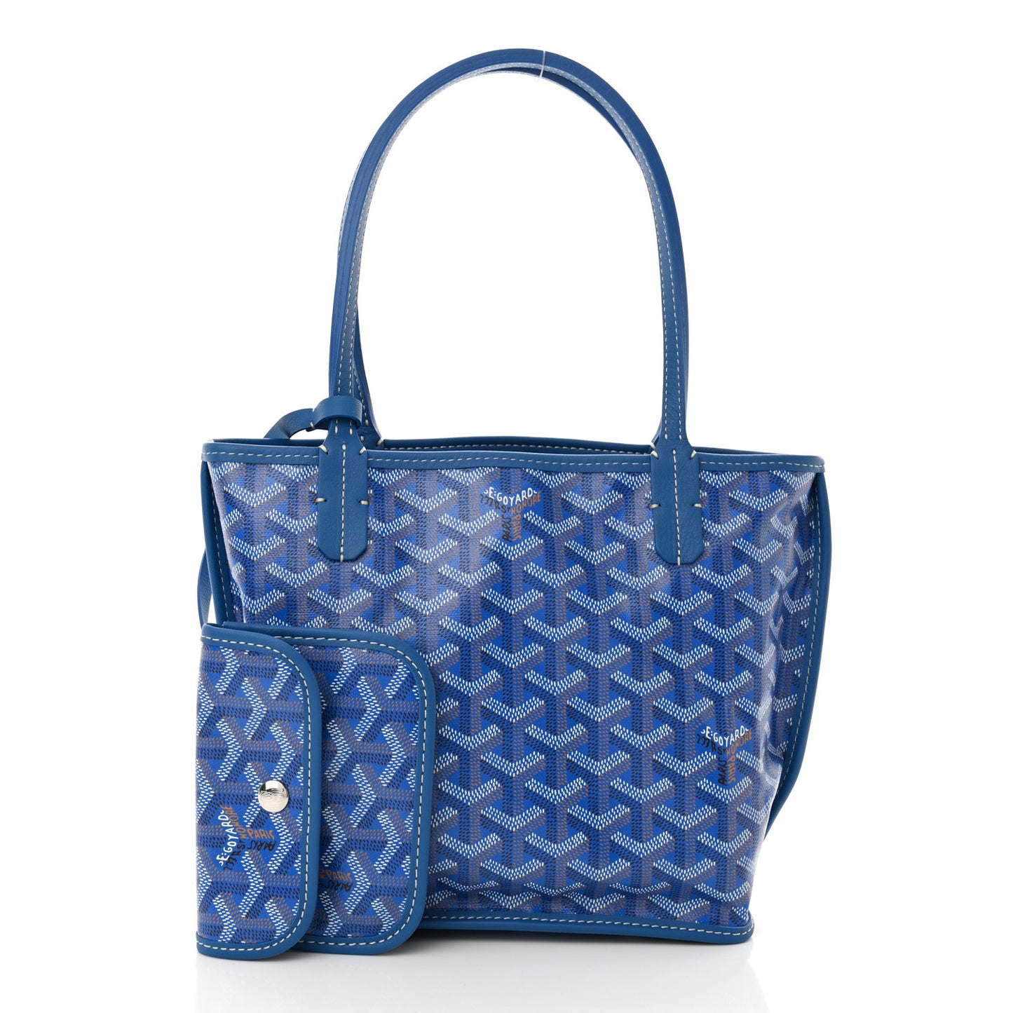 Goyardine Reversible Mini Anjou Sky Blue
