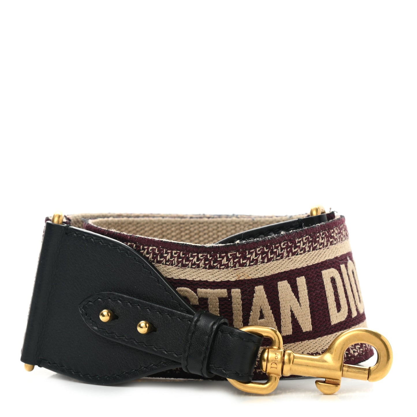 Canvas Embroidered Shoulder Strap Burgundy