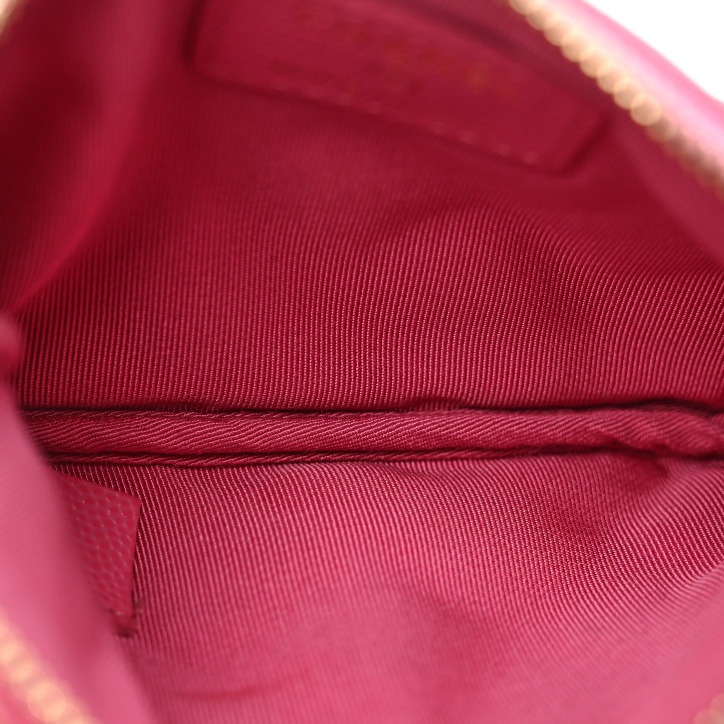 Caviar Quilted Small Cosmetic Case Pink