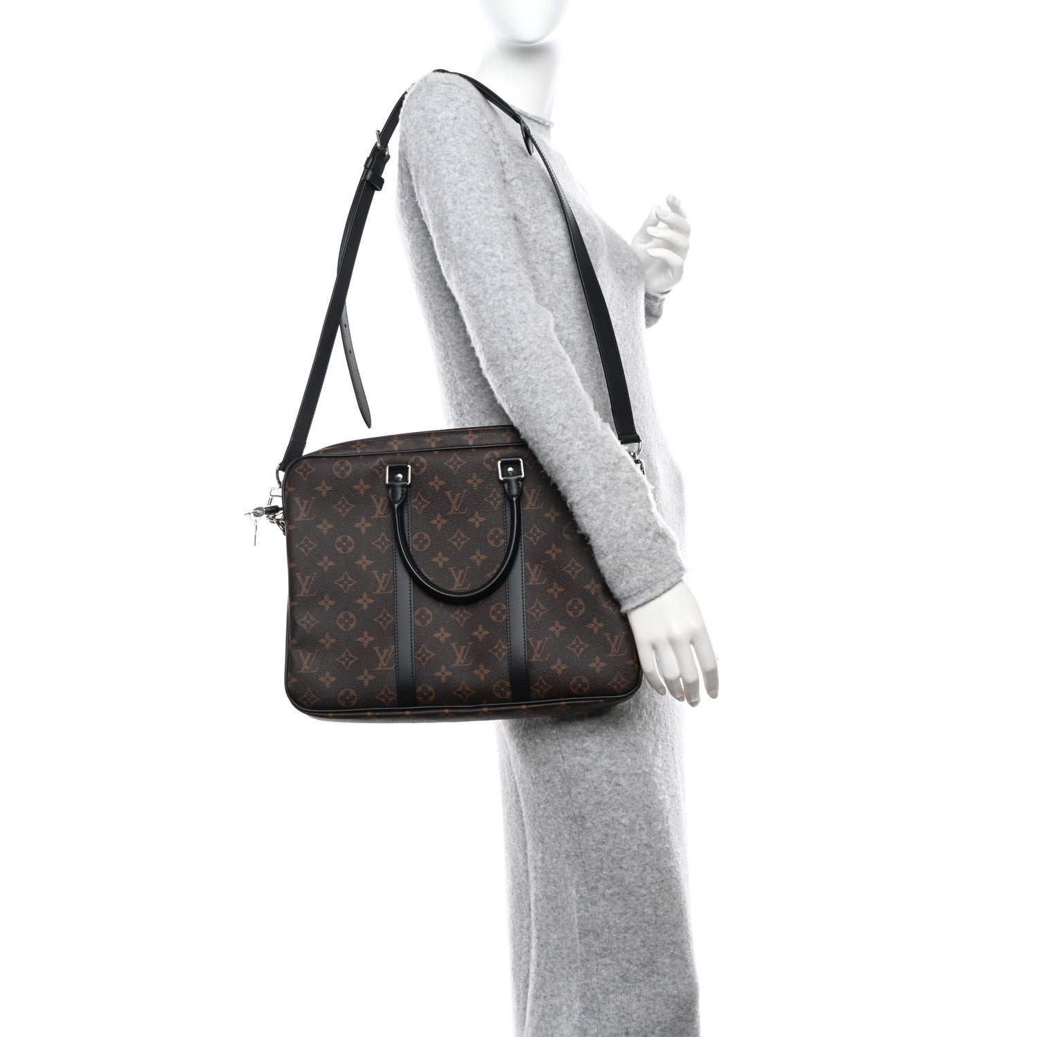 Louis Vuitton Monogram Macassar Porte-Documents Voyage PM 2 of 9