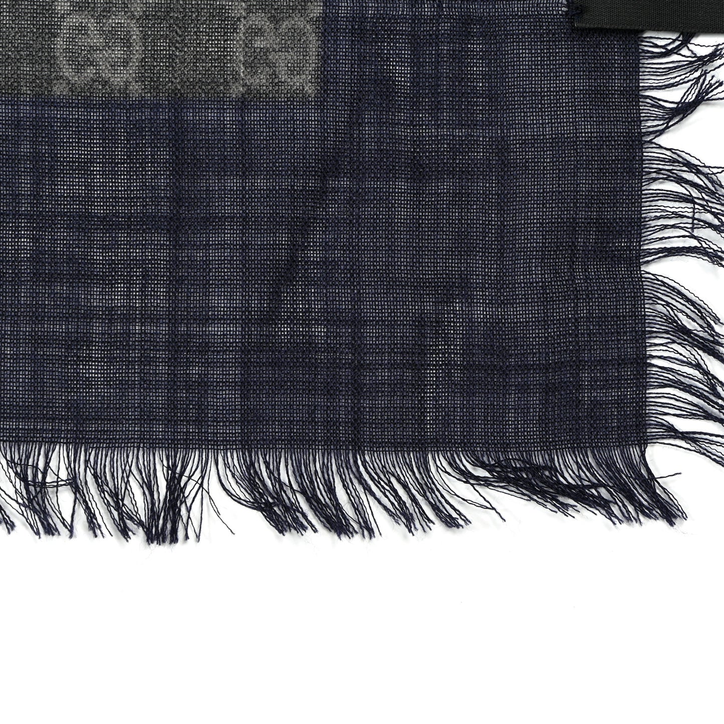 Wool Monogram Wolf Web Scarf Blue Red