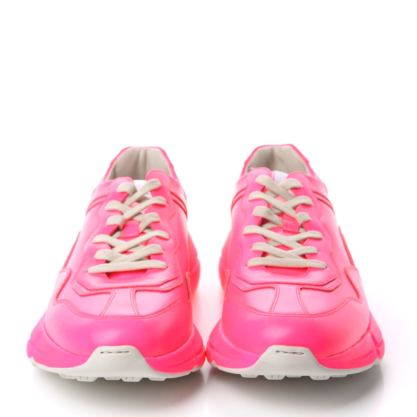 Calfskin Mens Rhyton Sneakers 10 Fuxia Fluo