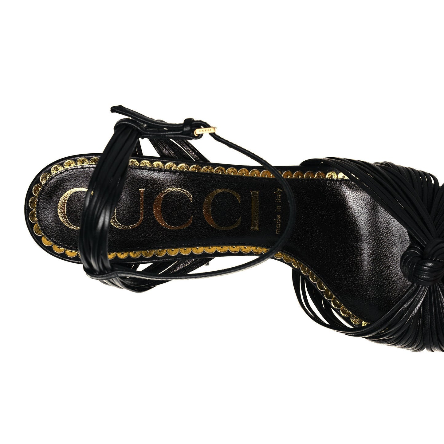 Malaga Kid Crawford Knotted Strap Platform Sandals 39 Black