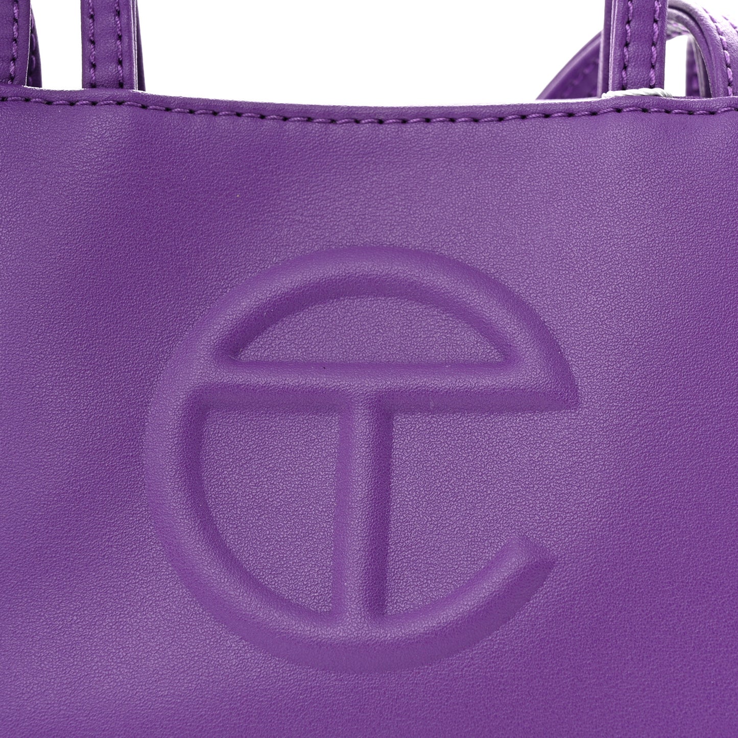 Vegan Leather Small Shopping Bag Grape