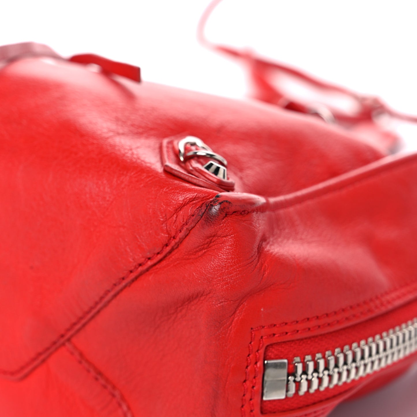 Veau Souple Papier Mini A4 Tote Rouge Cerise