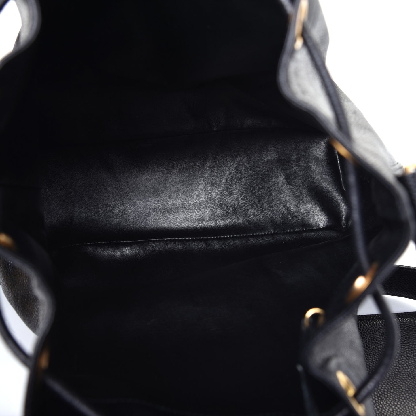 Caviar CC Drawstring Shoulder Bag Black