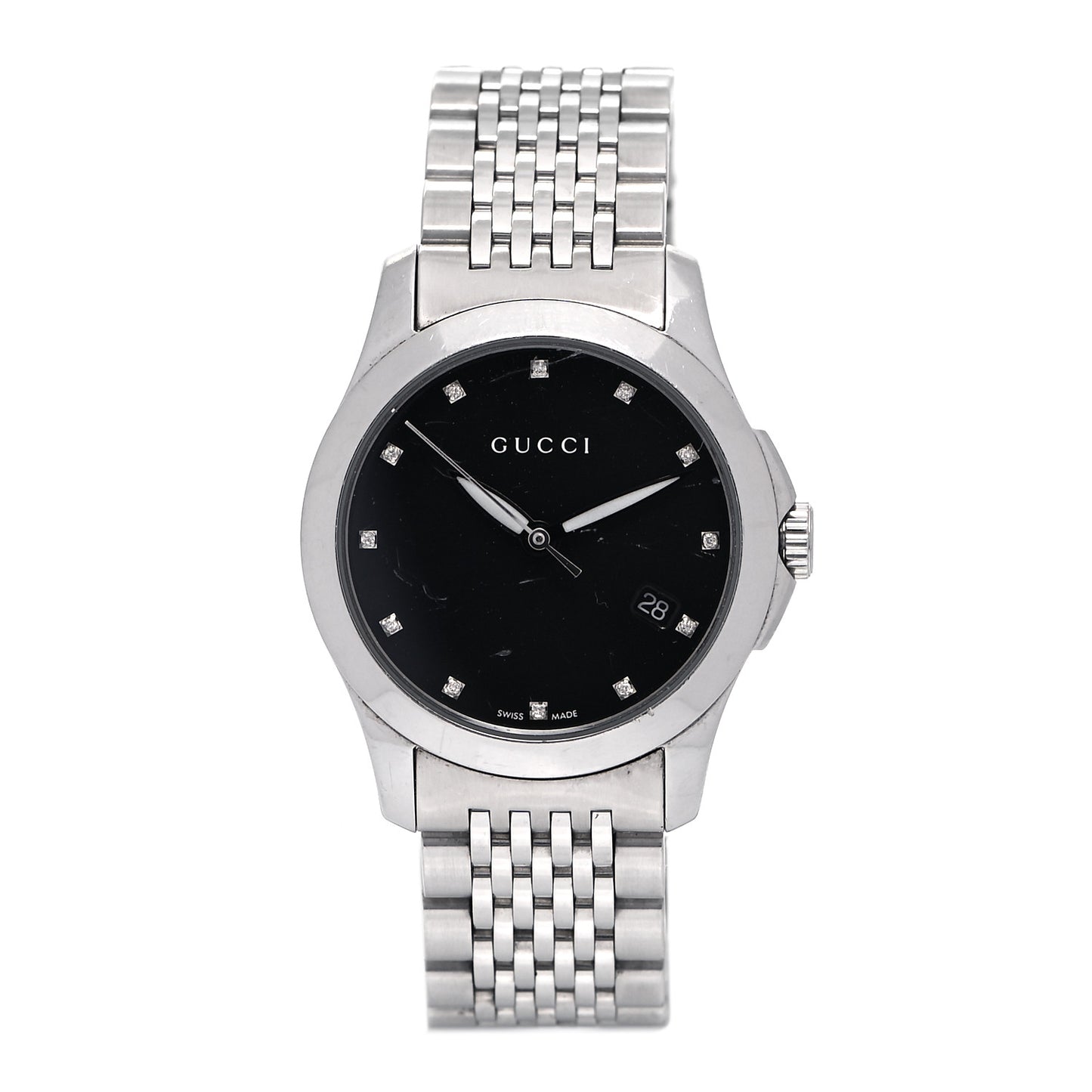 Stainless Steel Diamond 28mm G-Timeless Quartz Watch Black