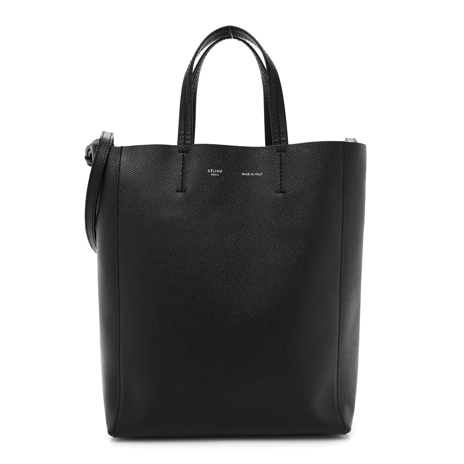 Celine Grained Calfskin Small Vertical Cabas Black 1 of 13