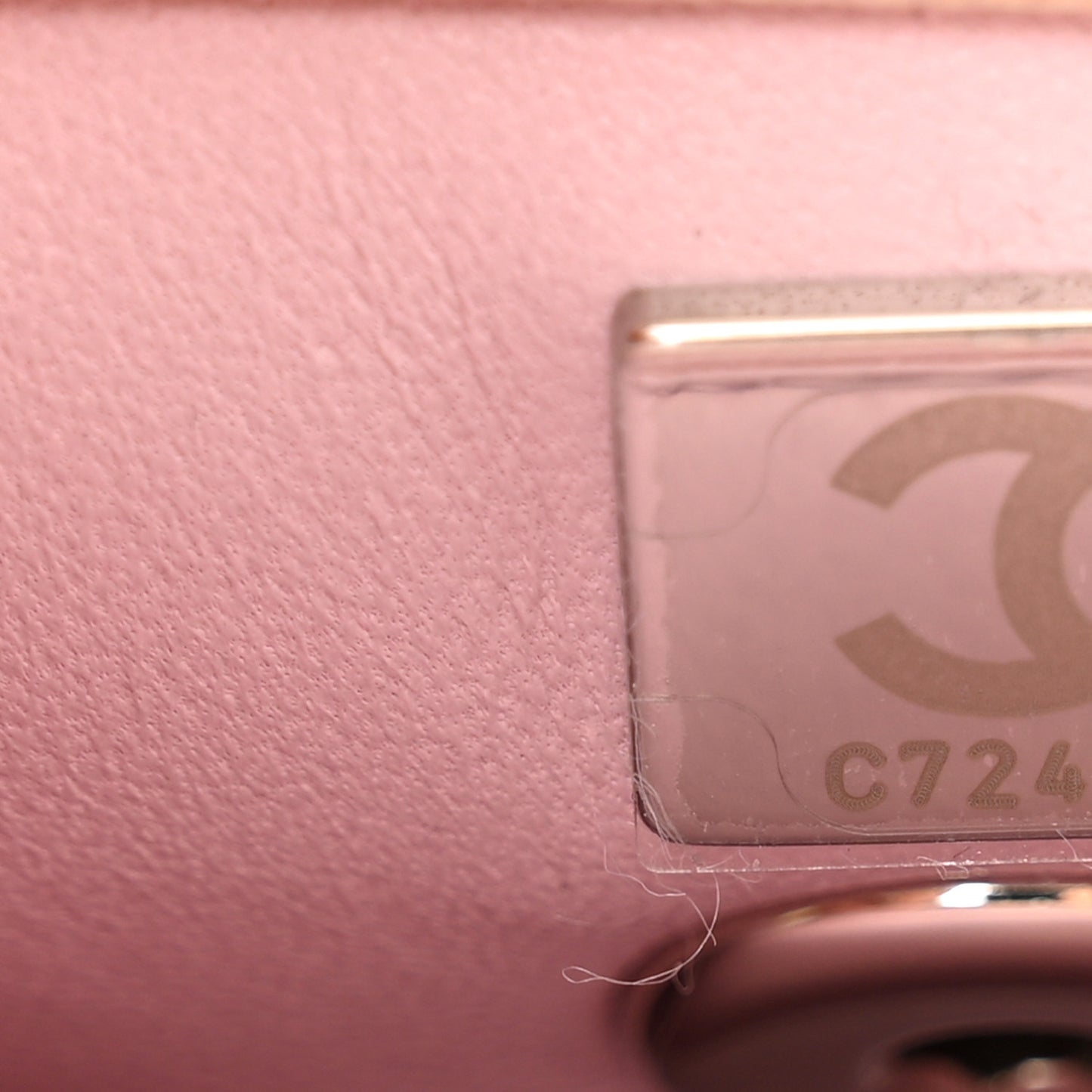 Iridescent Caviar Quilted Mini Coco Handle Flap Pink