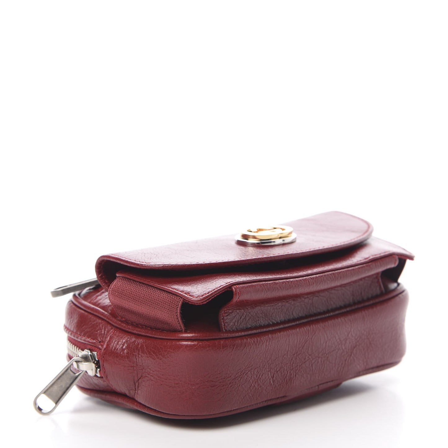 Fluffy Calfskin Mini Morpheus Belt Bag Red