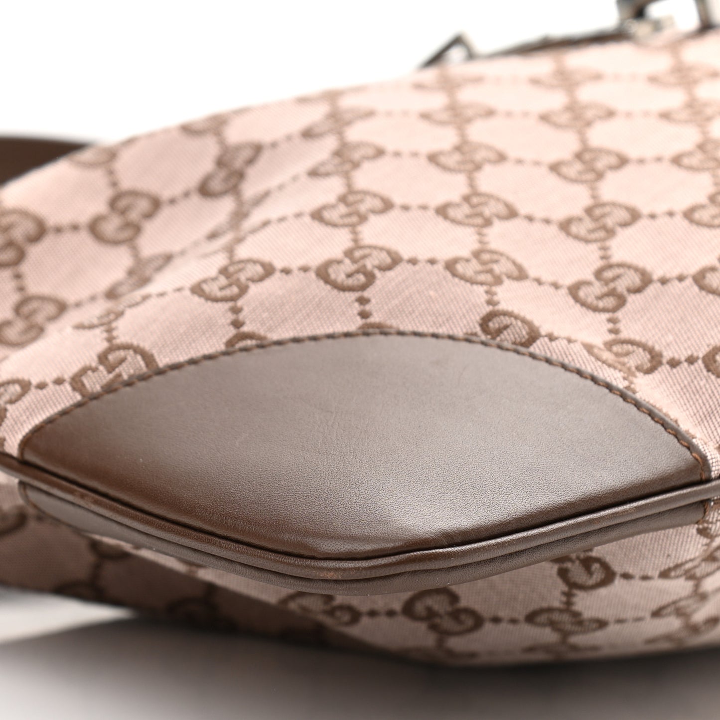 Monogram Lobster Clasp Jackie O Hobo Brown