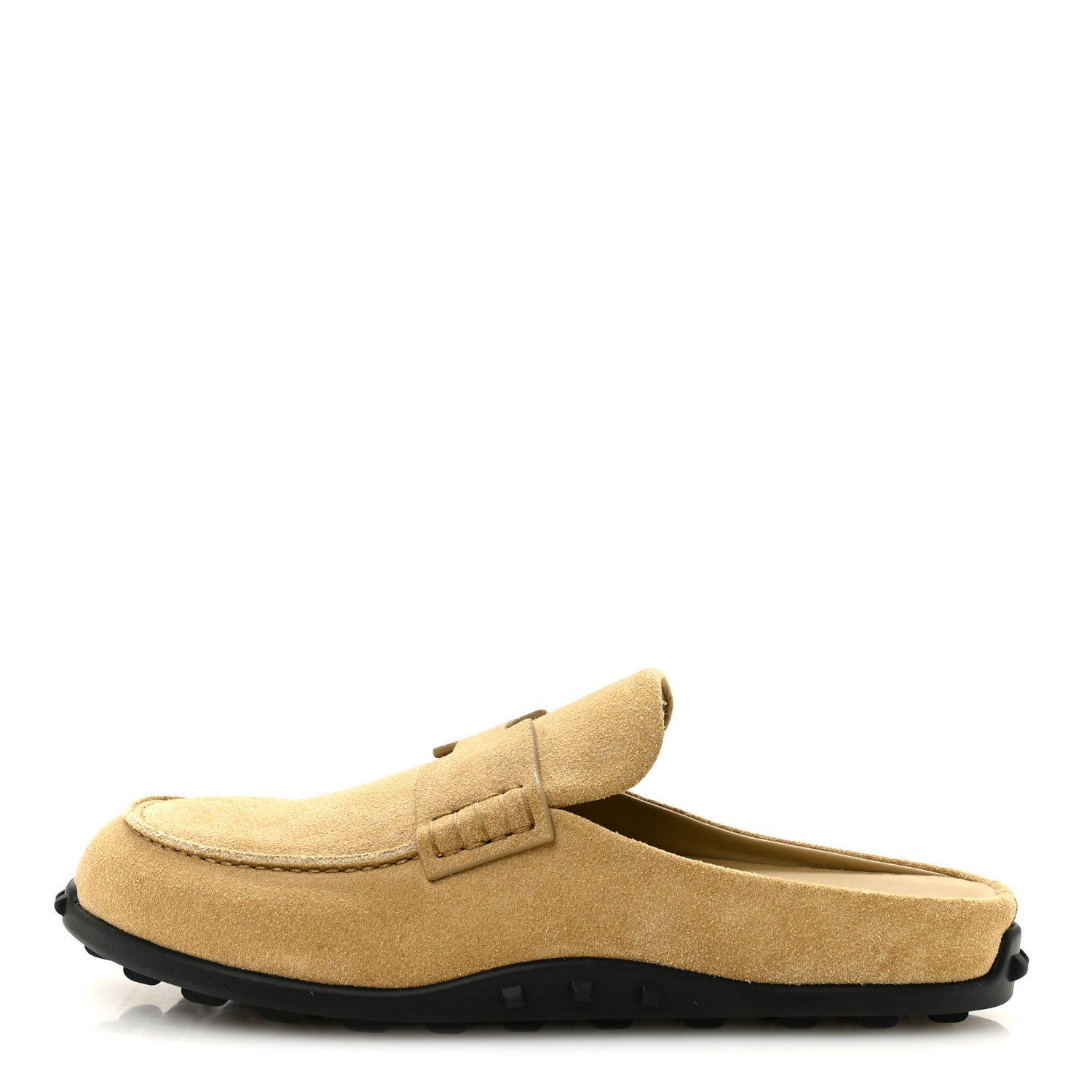 Hermes Suede Calfskin Womens Go Mules 39 Beige Sable 1916877