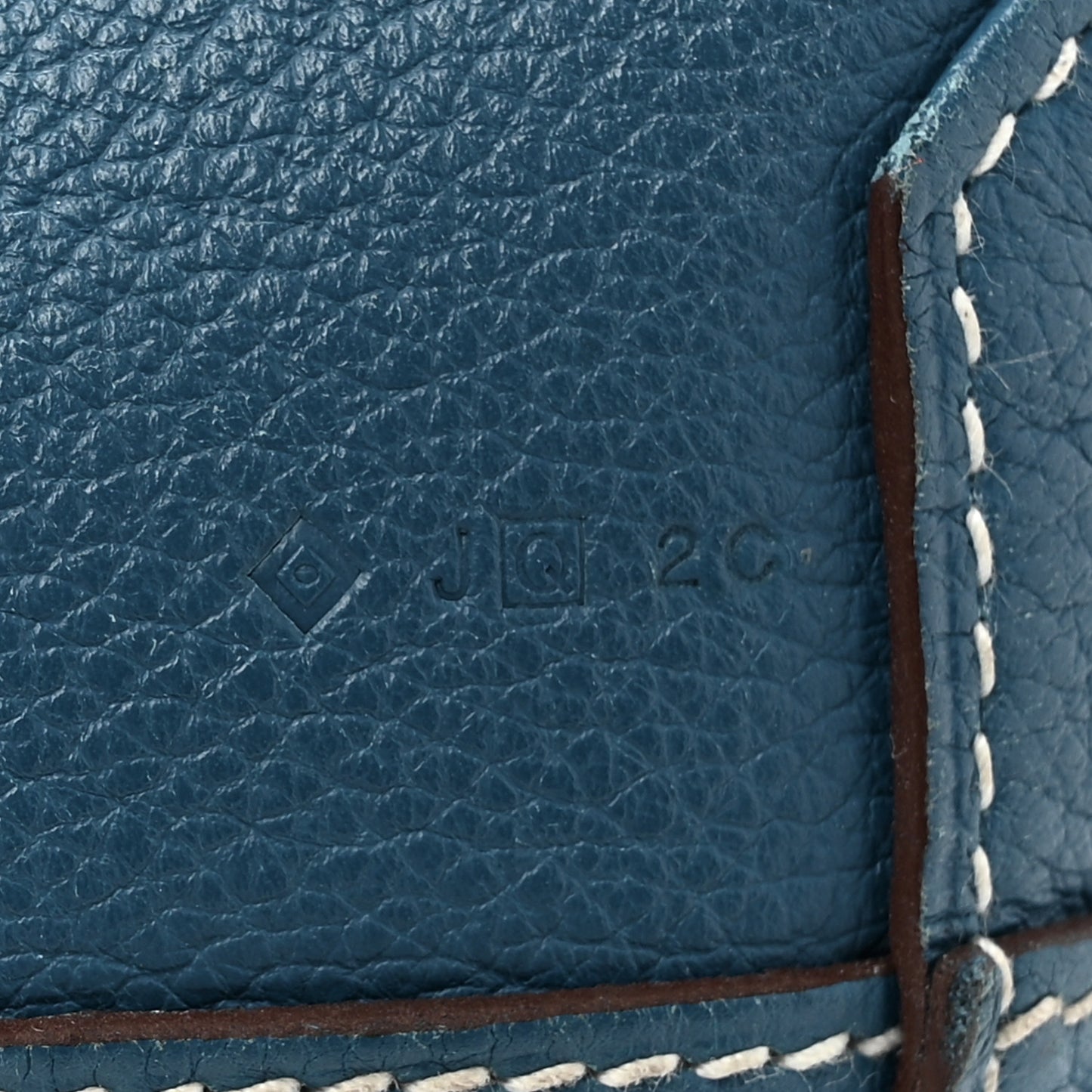 Taurillon Clemence Double Sens 45 Reversible Tote Bleu Izmir Etain