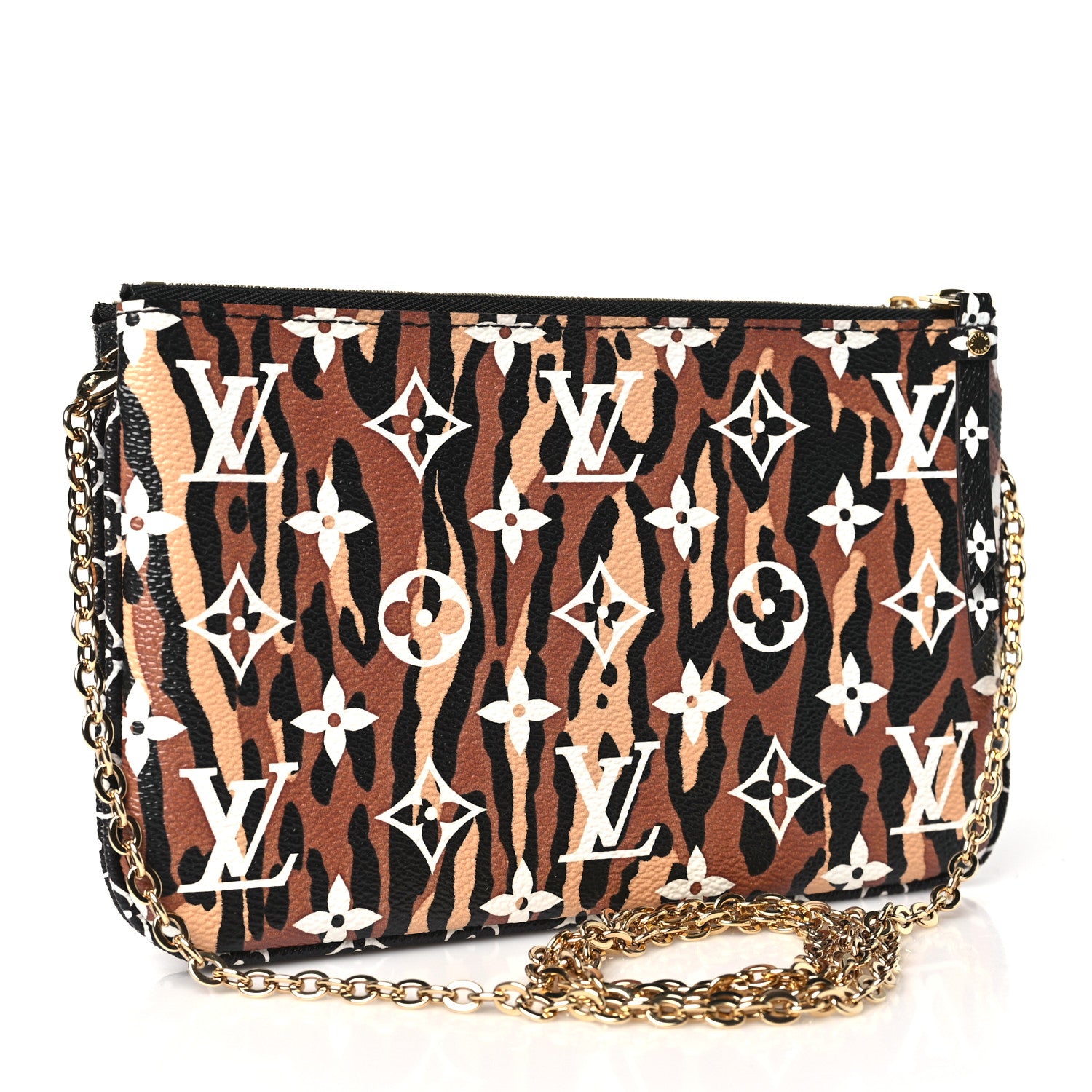 Louis Vuitton Monogram Giant Jungle Pochette Double Zip Black 3 of 10