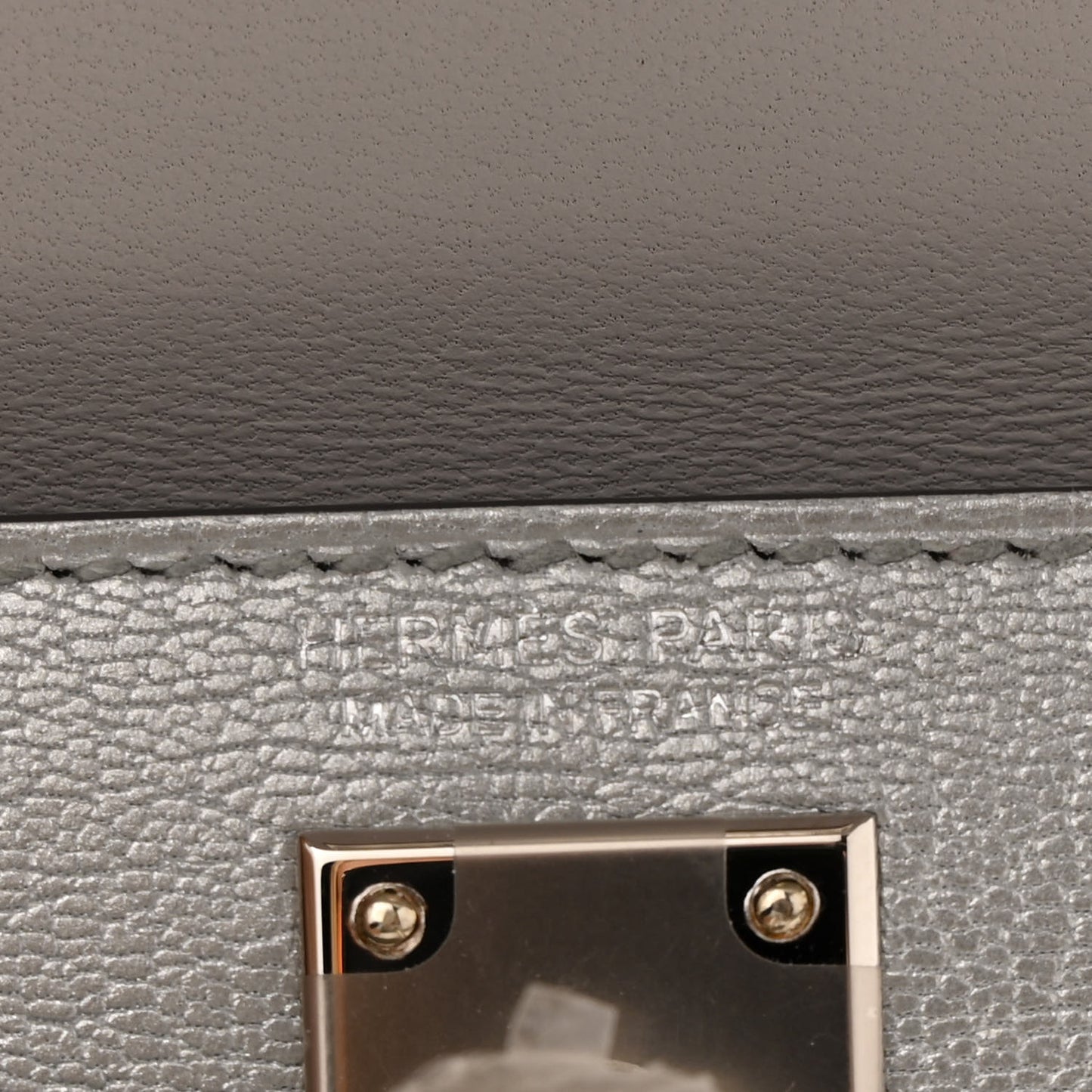 Metallic Chevre Chamkilight Mini Kelly Sellier 20 Argent
