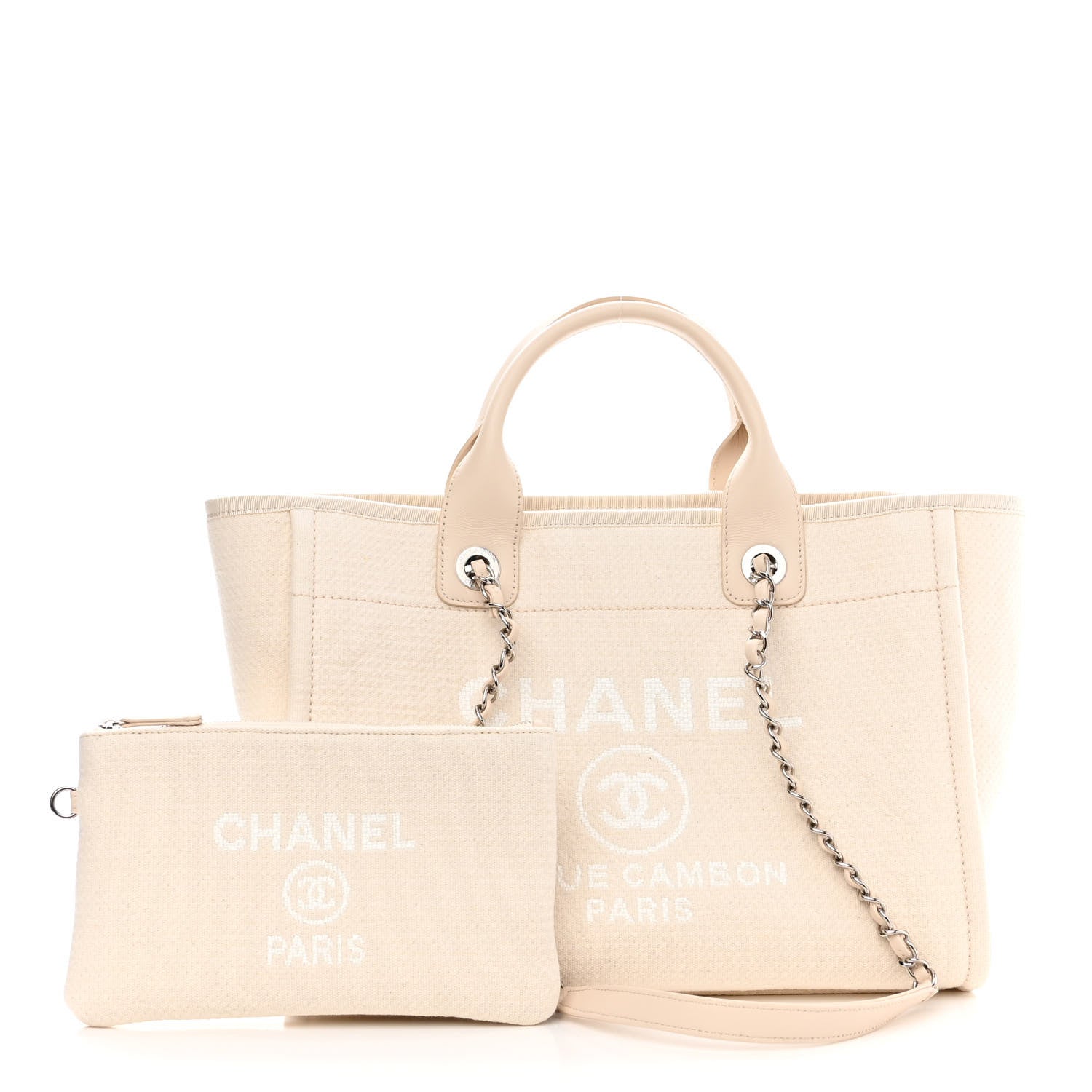 Chanel Mixed Fibers Small Deauville Tote White 1 of 11