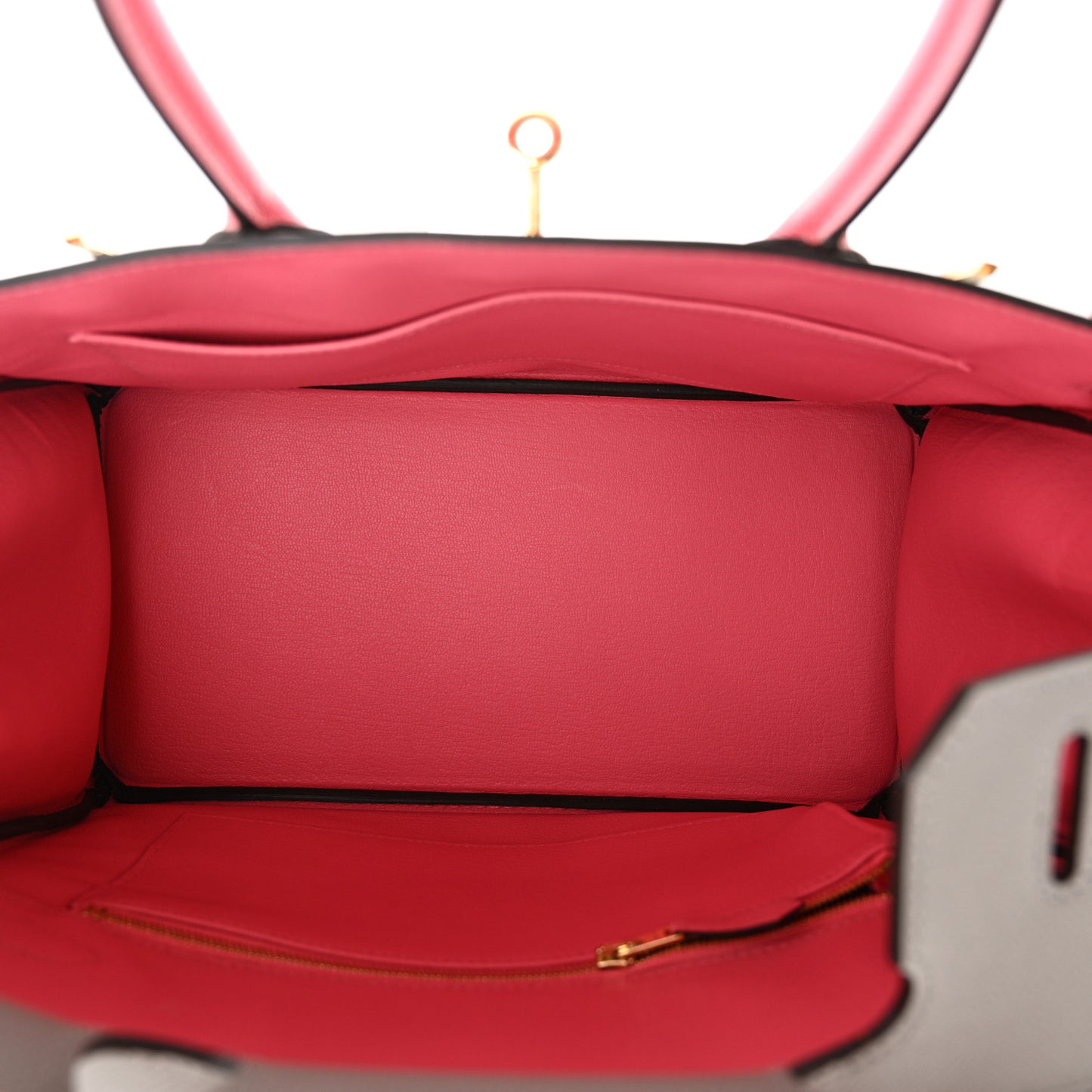 Epsom Horseshoe Birkin 30 Gris Mouette Rose Azalee