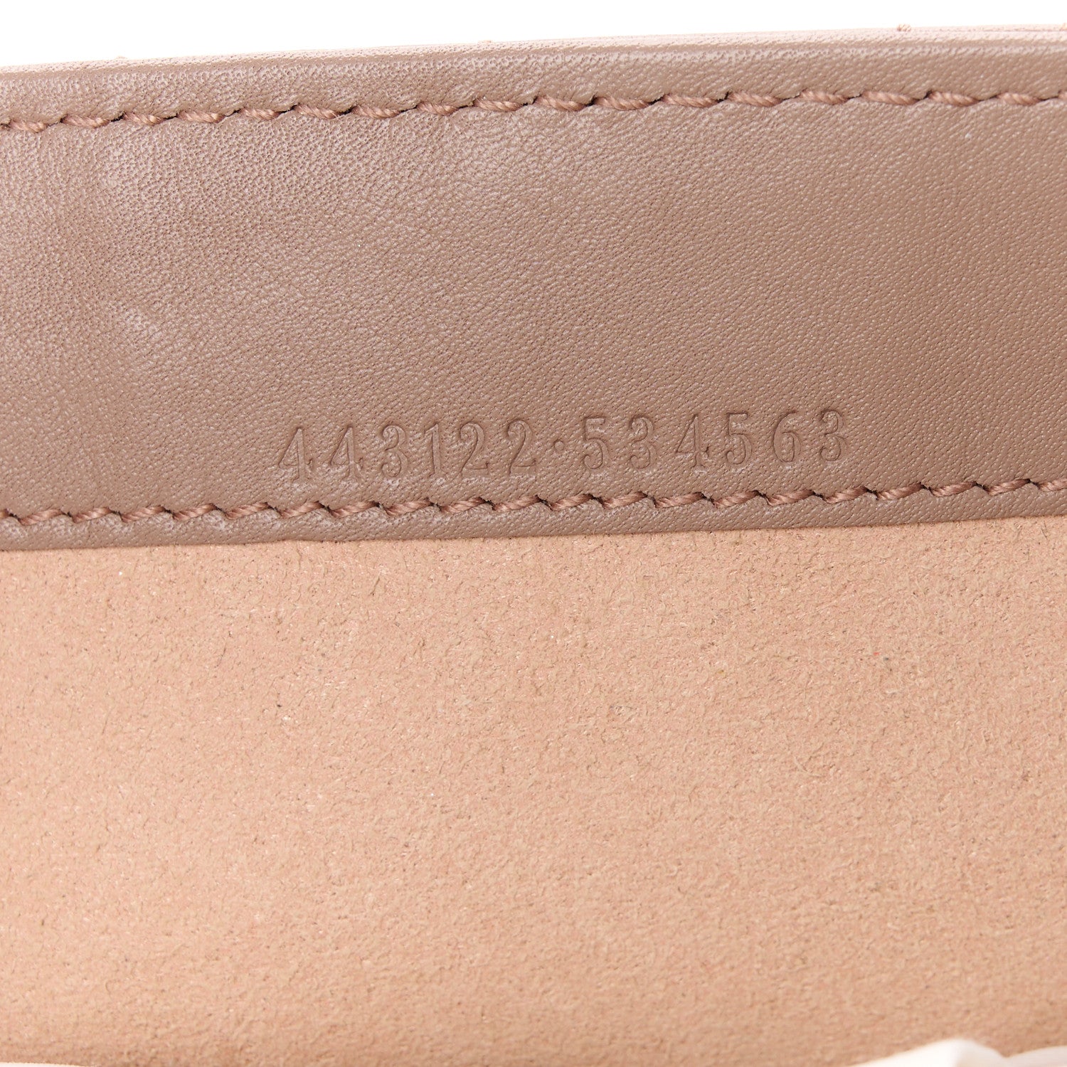Gucci Calfskin Matelasse Mini Pearly GG Marmont Chain Wallet Porcelain Rose 7 of 12